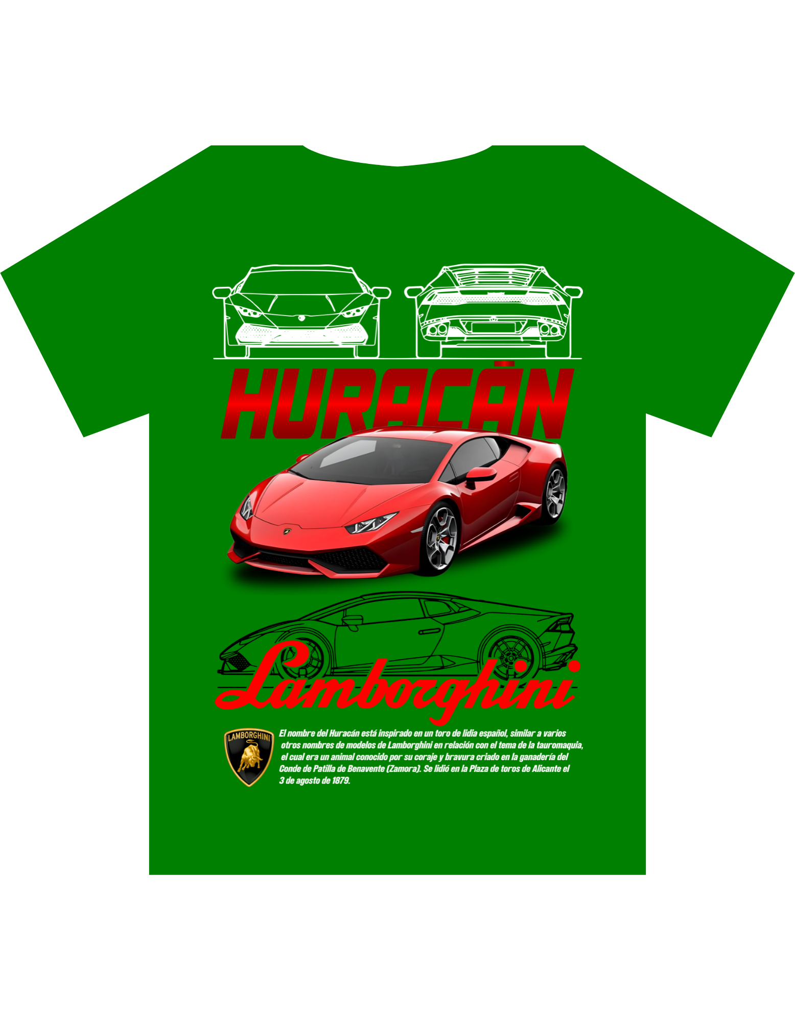 Custom Printed Shirts: Huracan Lamborgini