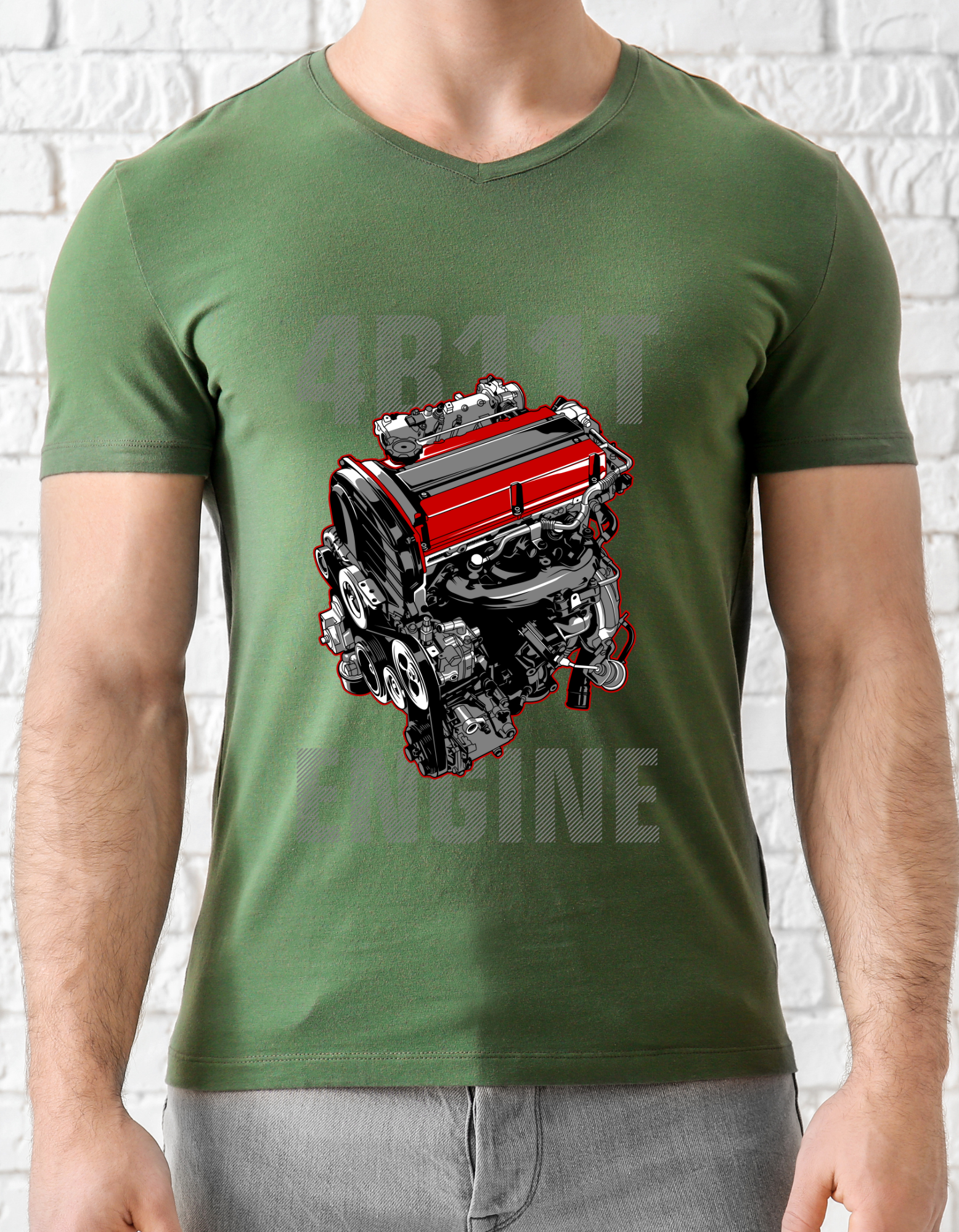 Custom Printed Shirts: 4B11T Engine
