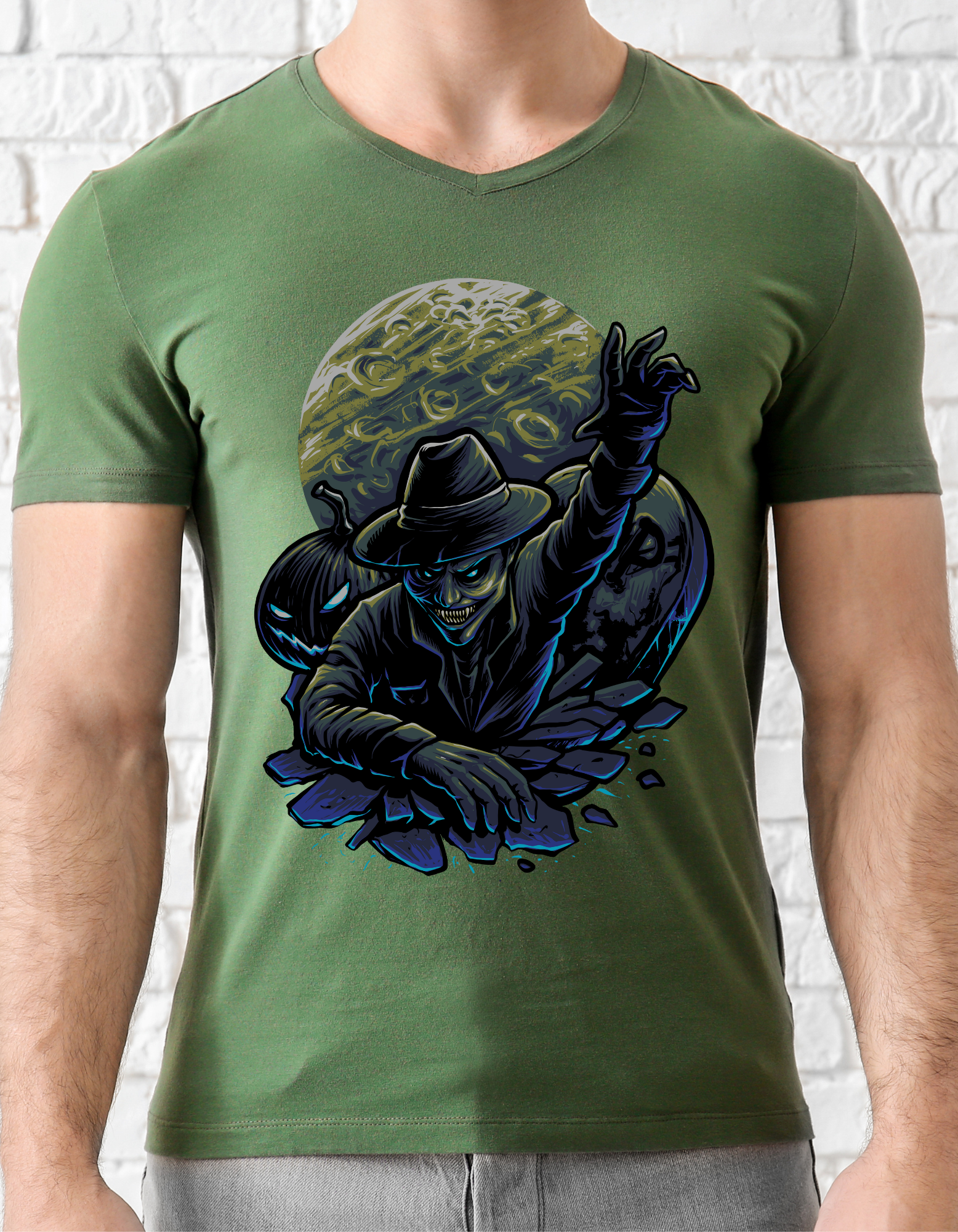 Custom Printed Shirts: Halloween In The Dark