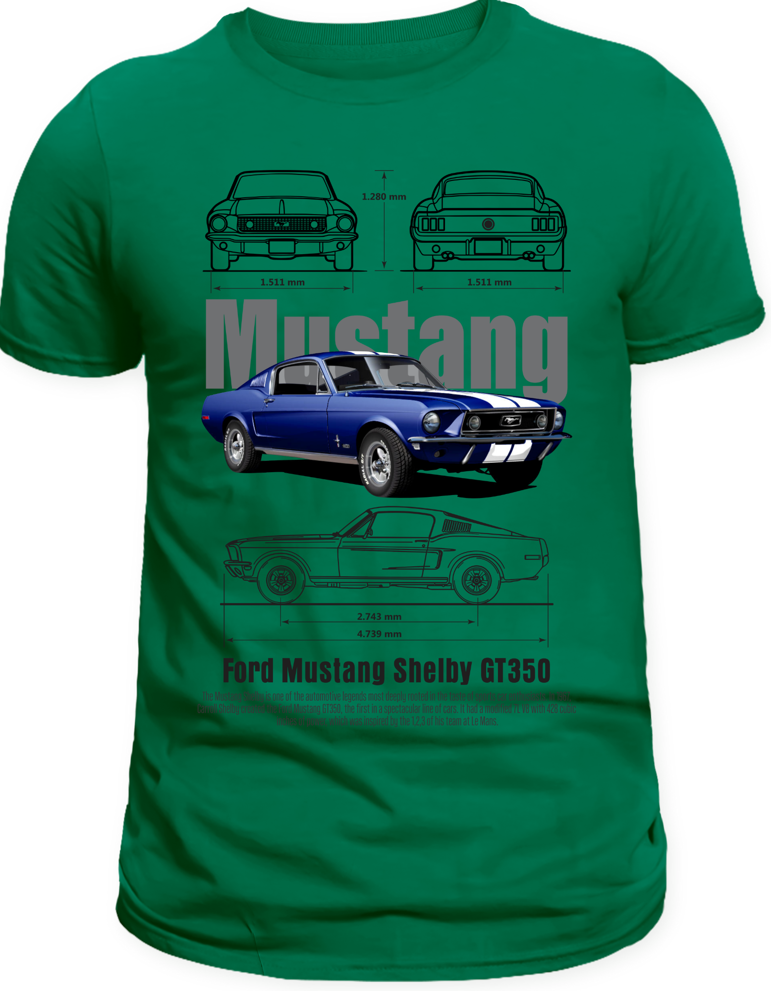 Custom Printed Shirts: Ford Mustang Shelby GT350