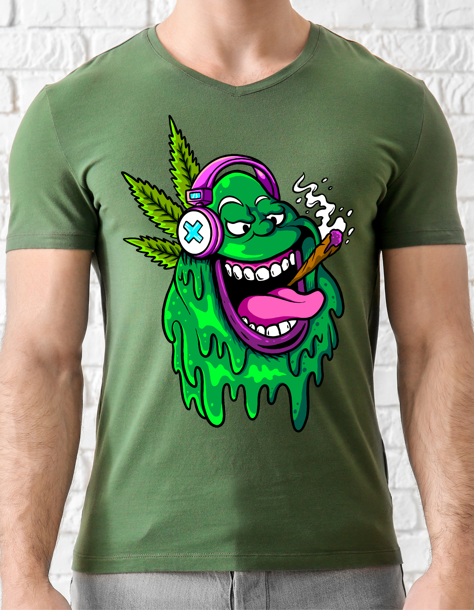 Custom Printed Shirts: Smoking Slimeman