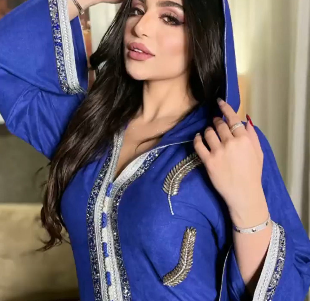 Blue Diamond Moroccan Style Diamond Robe Women's