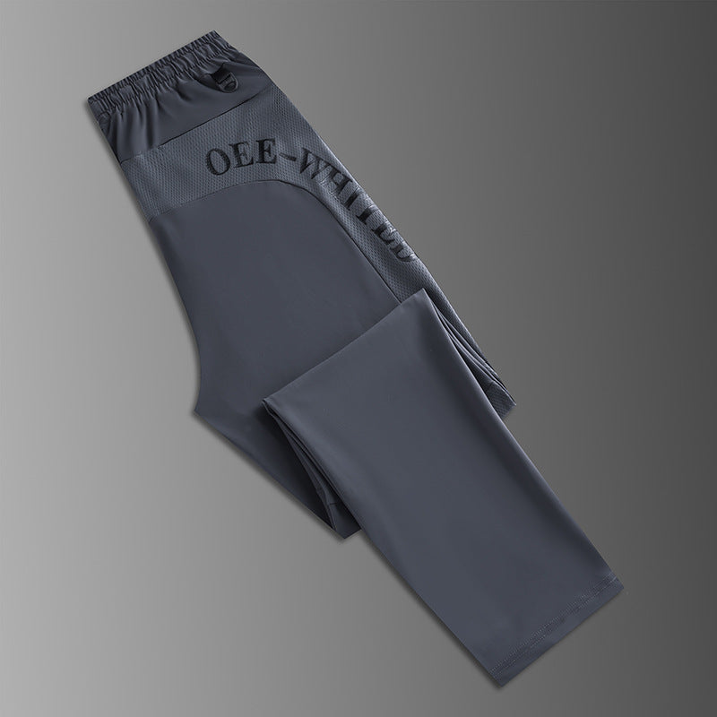 Men's Ice Silk Ultra-thin Breathable High Elastic Loose Casual Pants