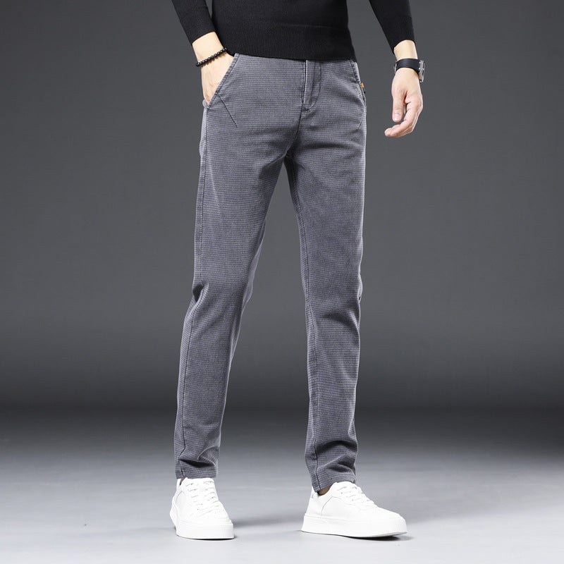 Trendy All-match Men's Pants Slim-fit Straight Pants Men