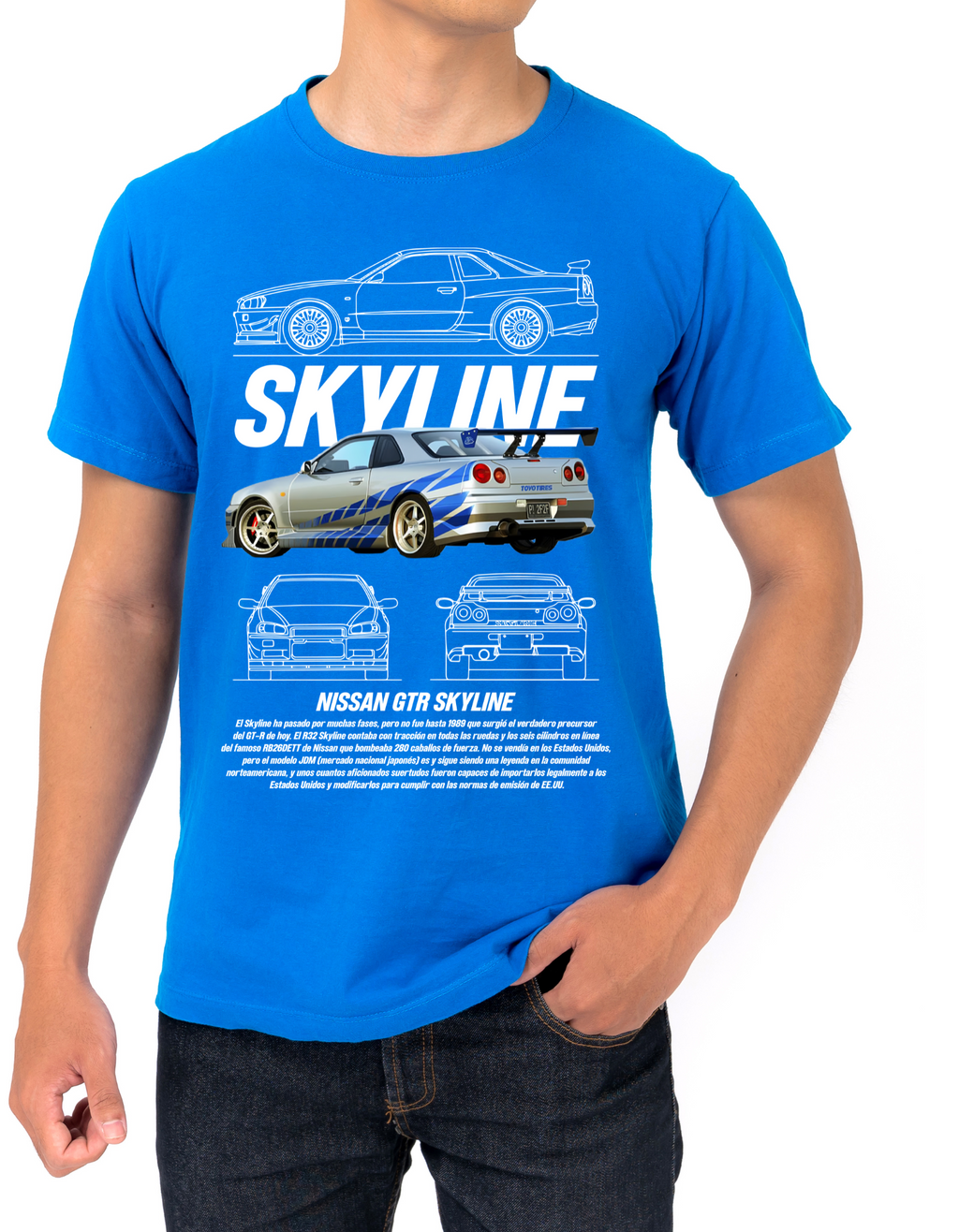 Custom Printed Shirts: Nissan GTR Skyline