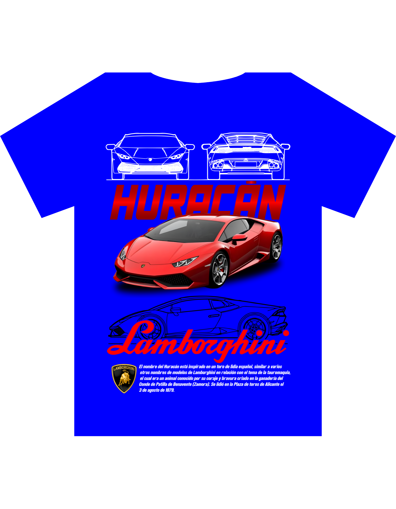 Custom Printed Shirts: Huracan Lamborgini