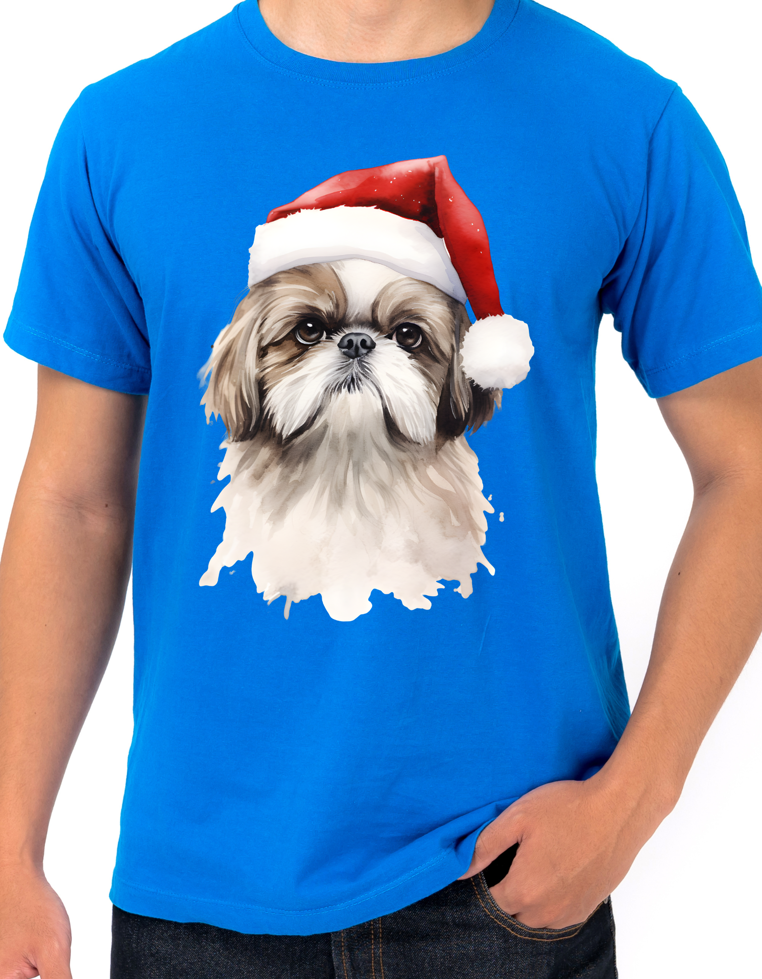 Custom Printed Shirt: Christmas Puff Dog
