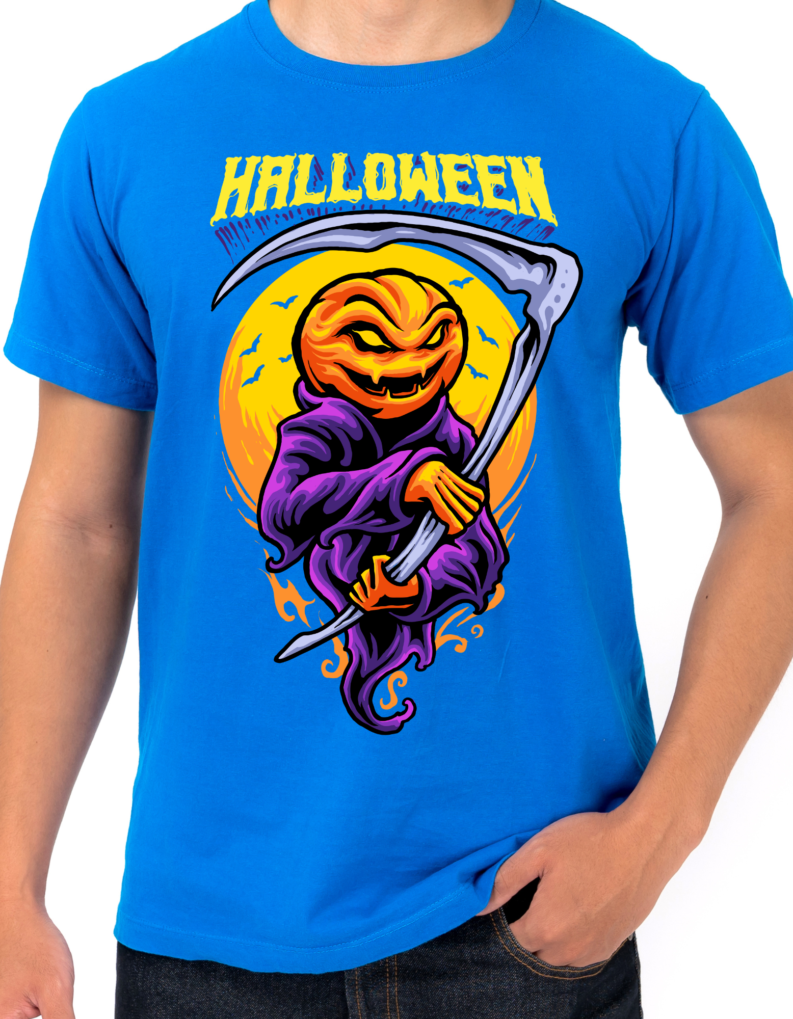 Custom Printed Shirts: Halloween Pumpkin Ghost