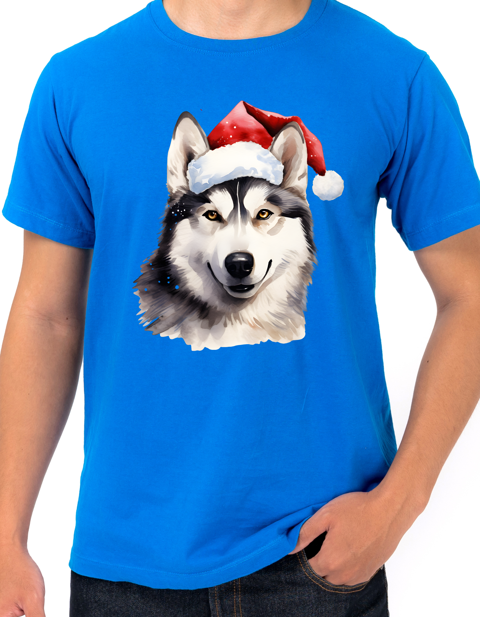 Custom Printed Shirt: Christmas Husky