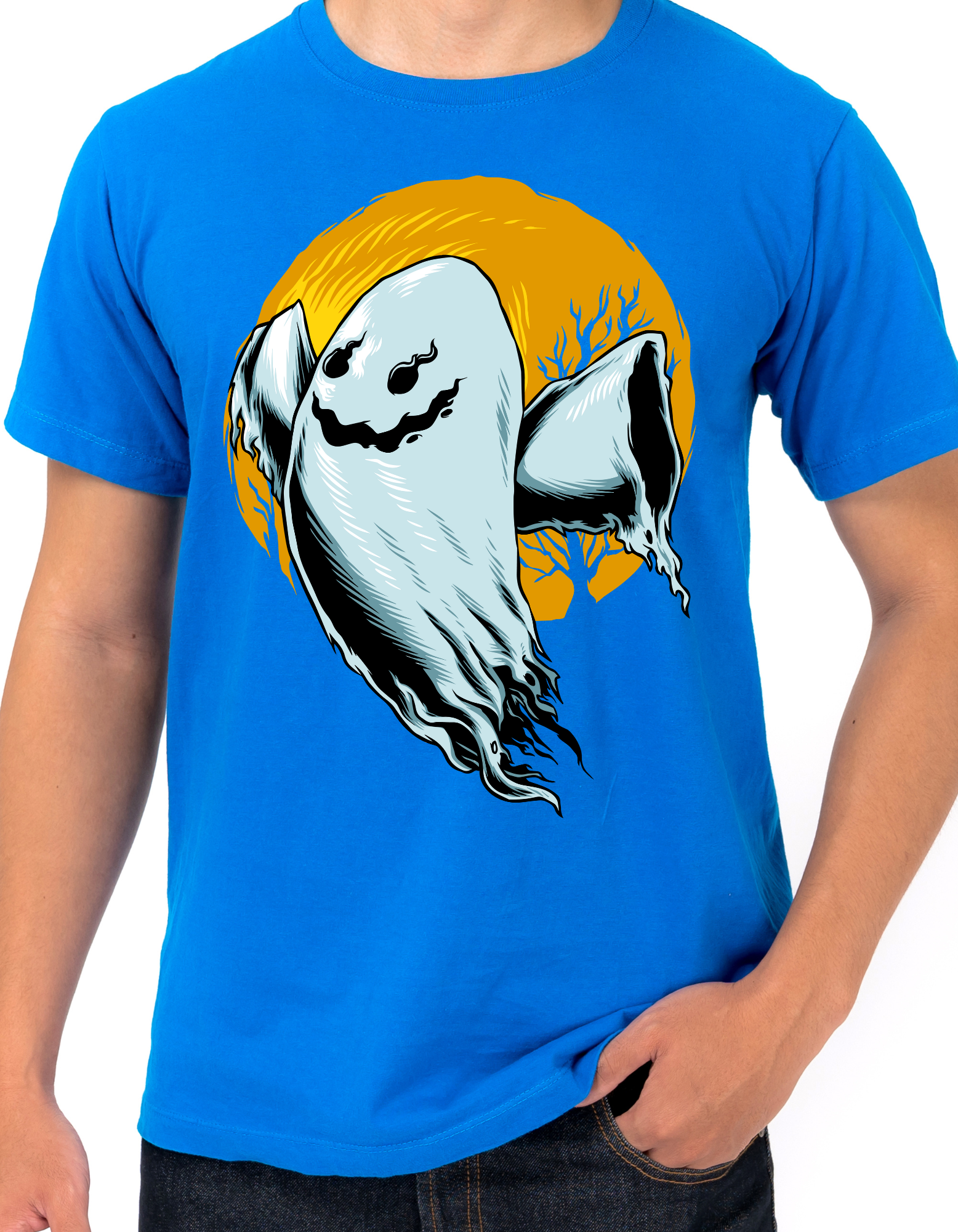 Custom Printed Shirts: Halloween Ghost
