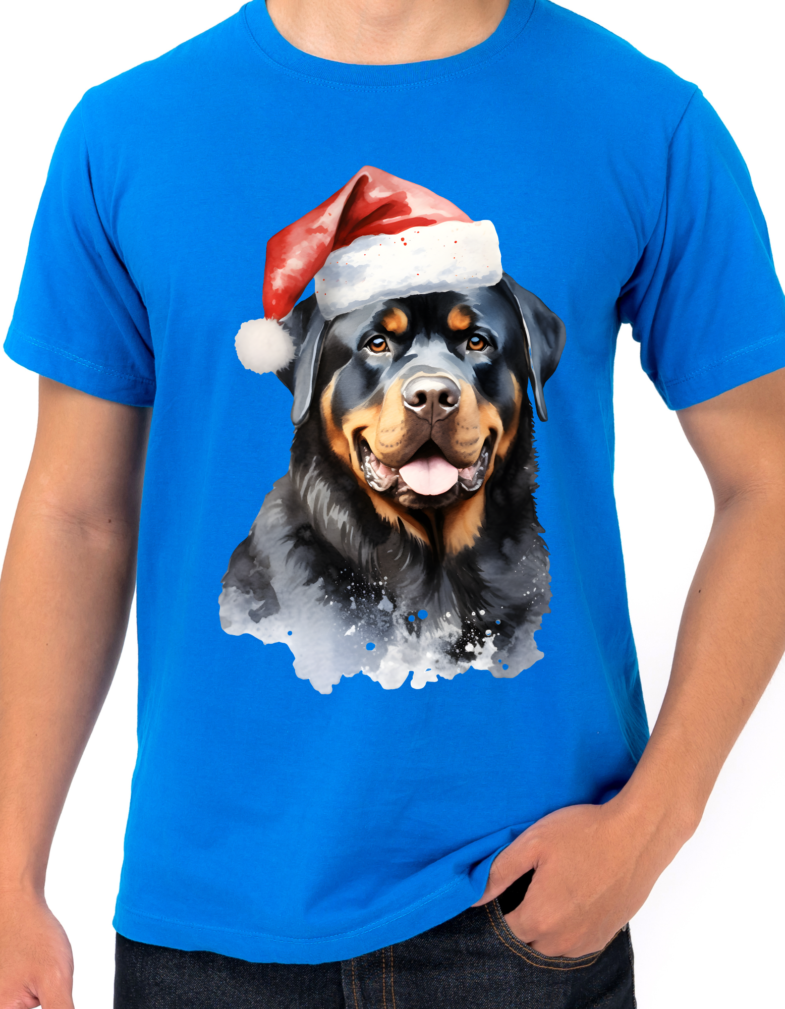 Custom Printed Shirt: Christmas Rottweiler