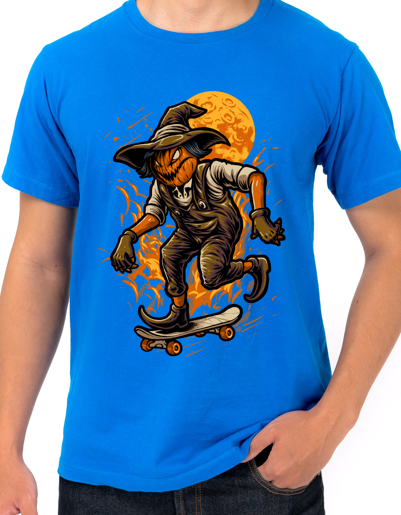 Custom Printed Shirts: Halloween Zombie Skater
