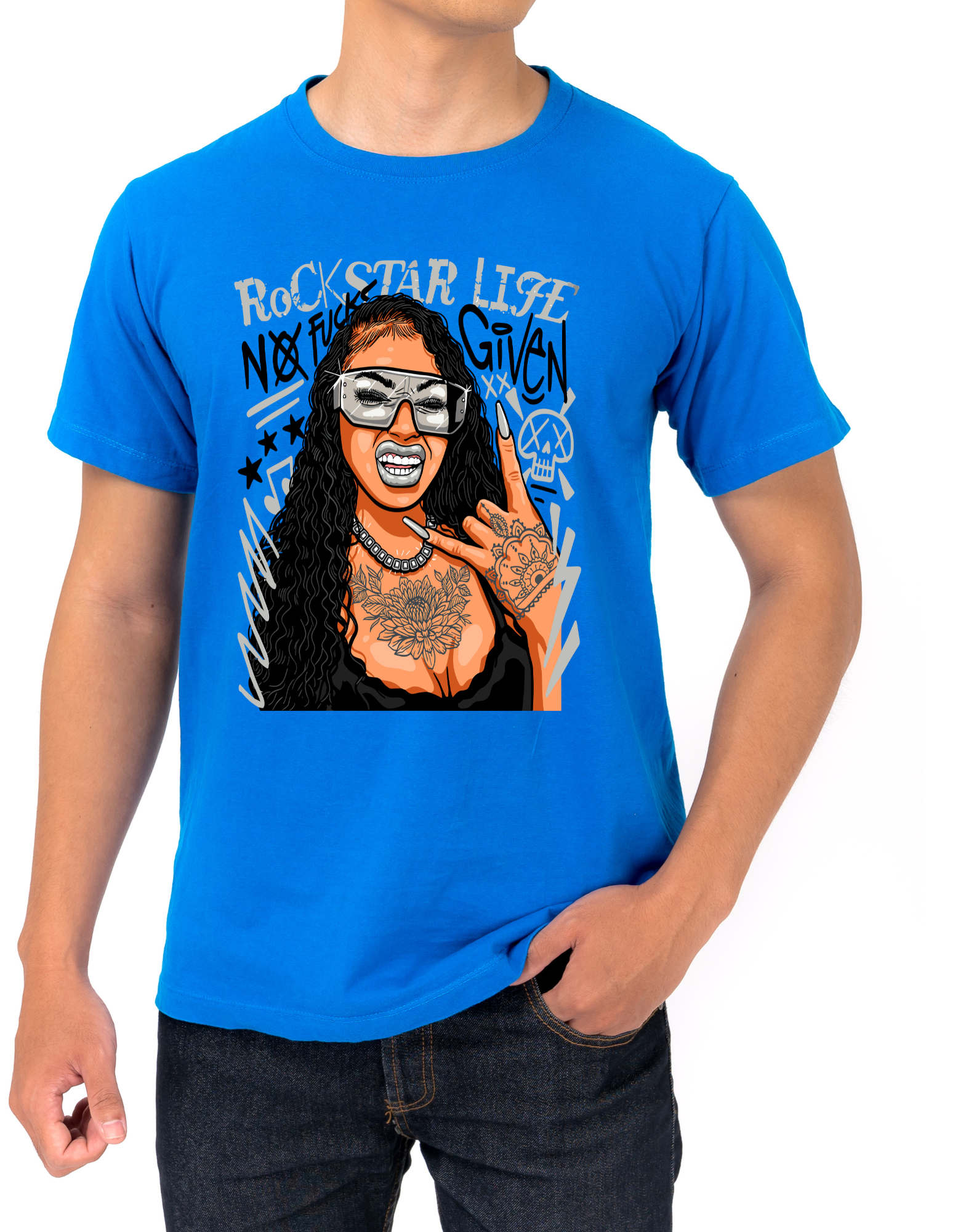 Custom Printed Shirts: Rockstar Life