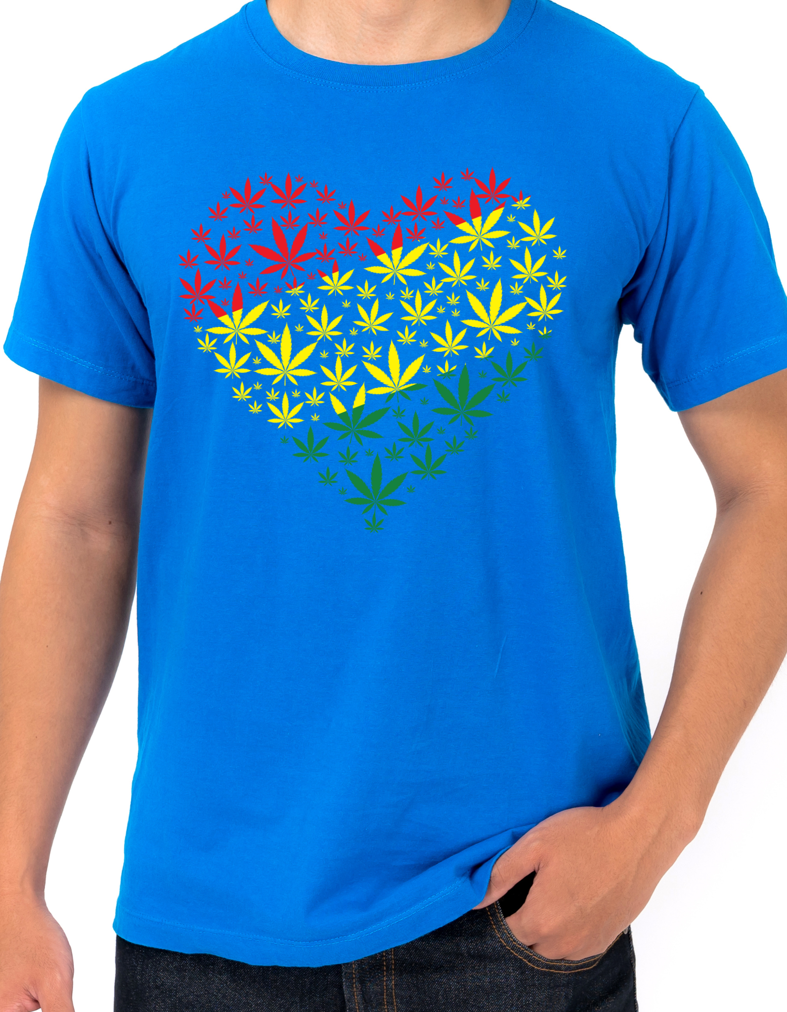 Custom Printed Shirt: Weed Heart