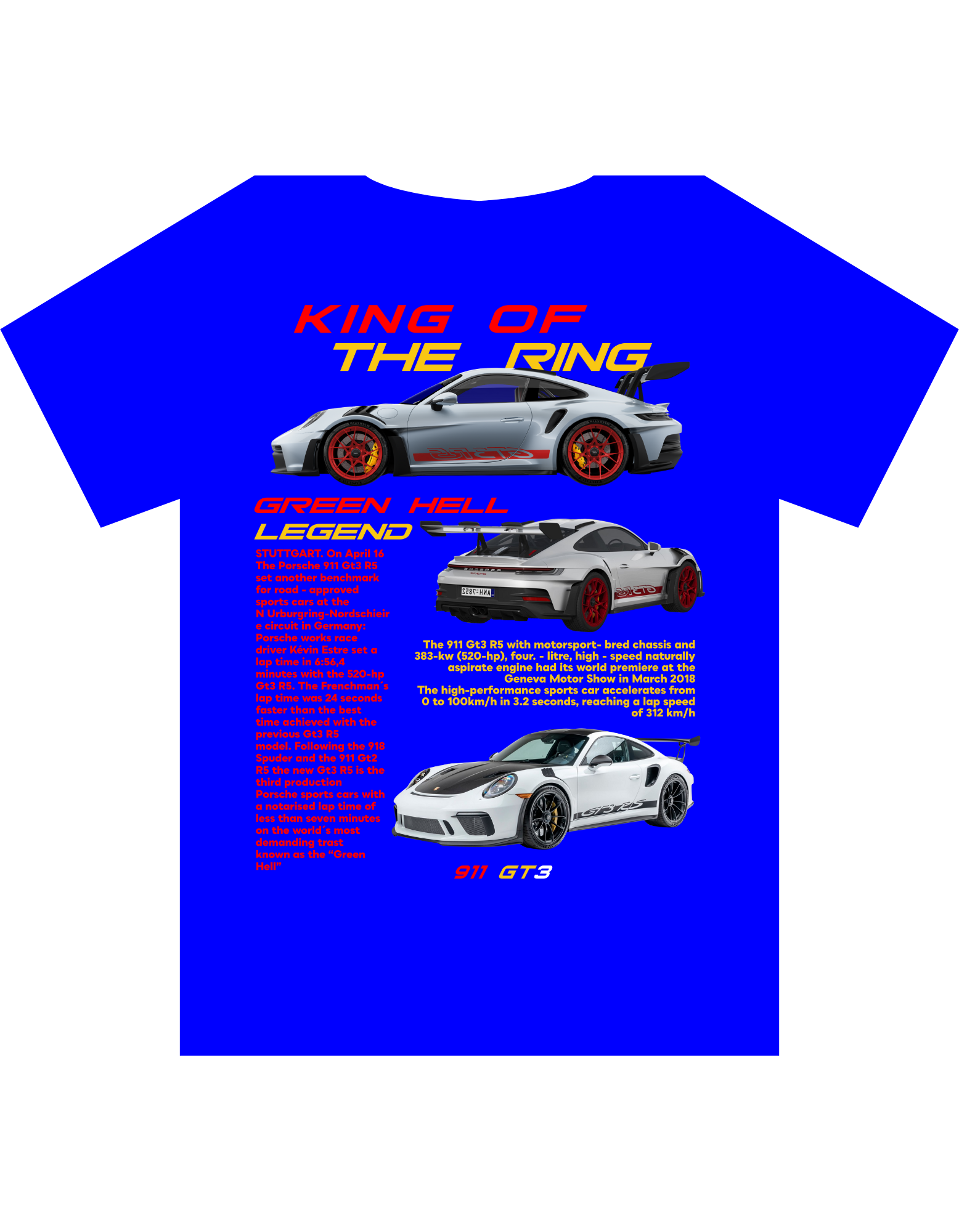 Custom Printed Shirts: 911GT Green Hell