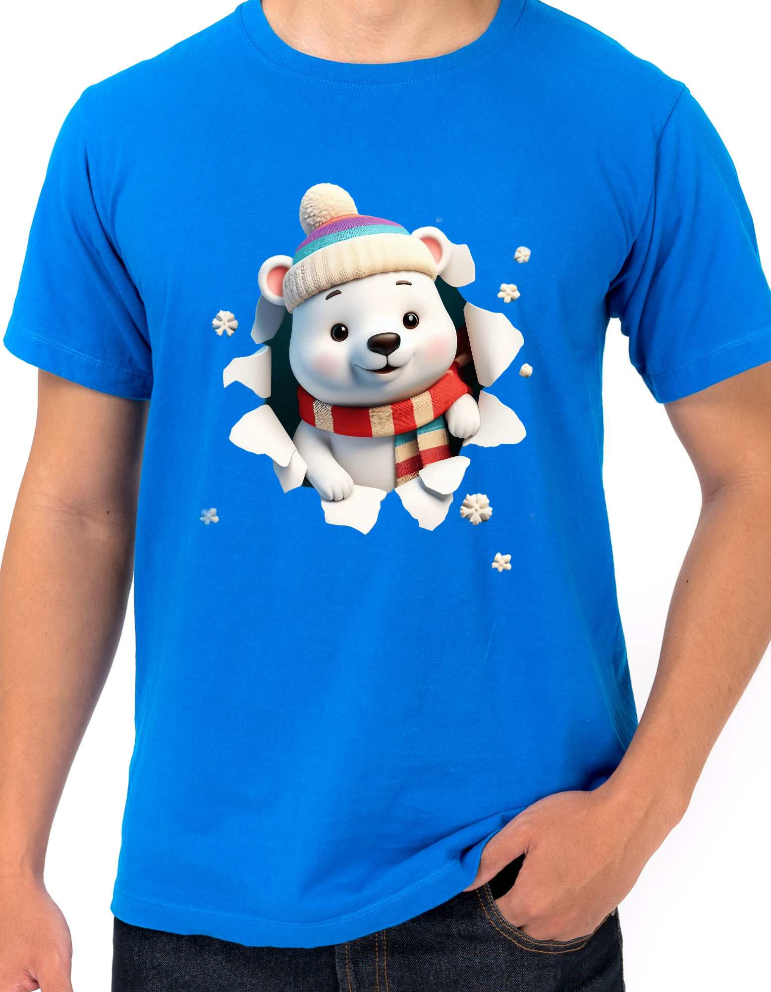 Custom Printed Shirt: Christmas Bear