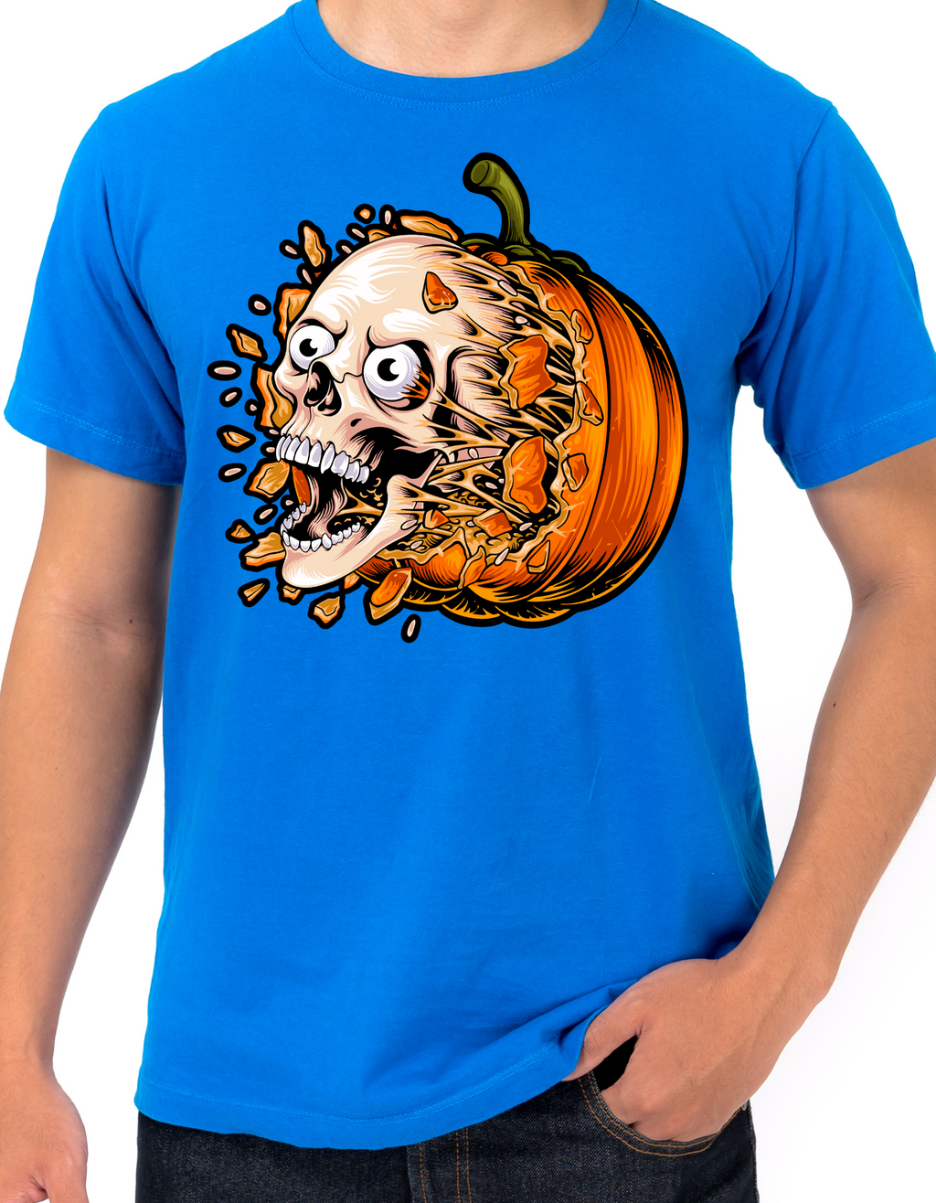 Custom Printed Shirts: Pumpkin Skull