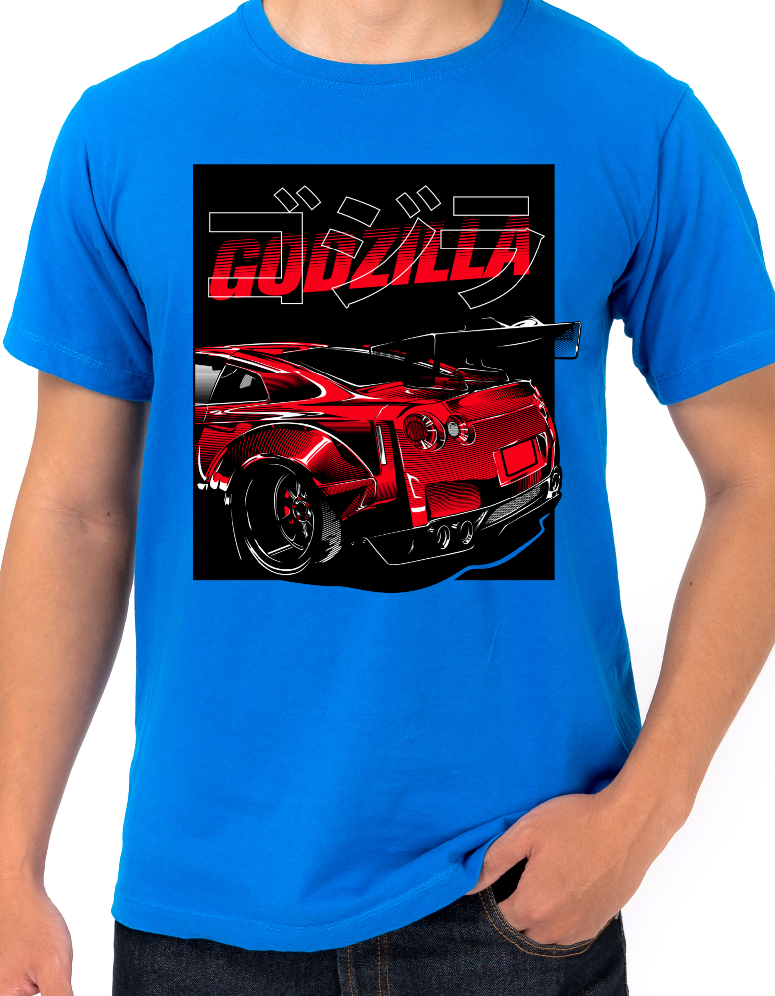 Custom Printed Shirts: Godzilla Car