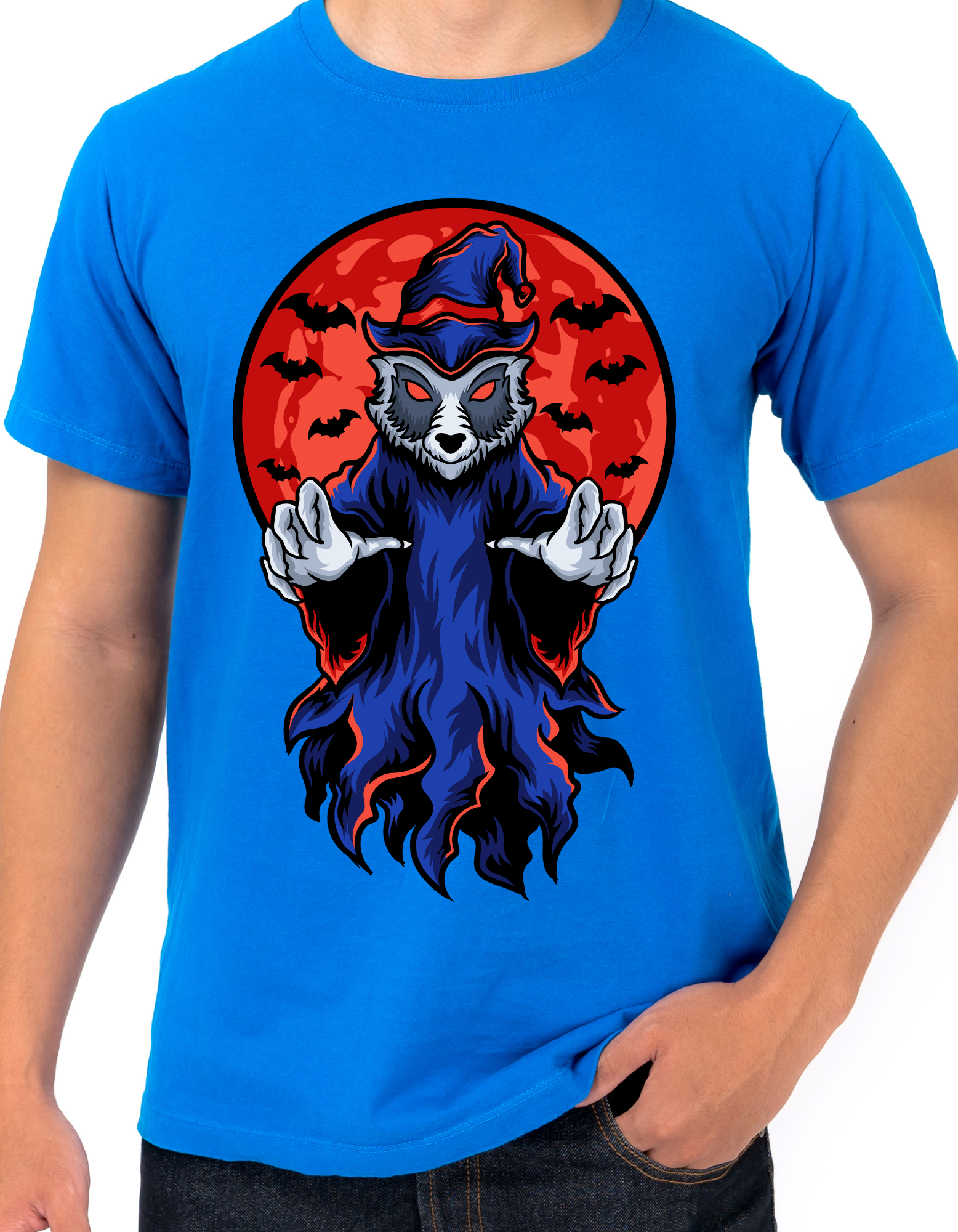 Custom Printed Shirts: Halloween Racoon Ghost