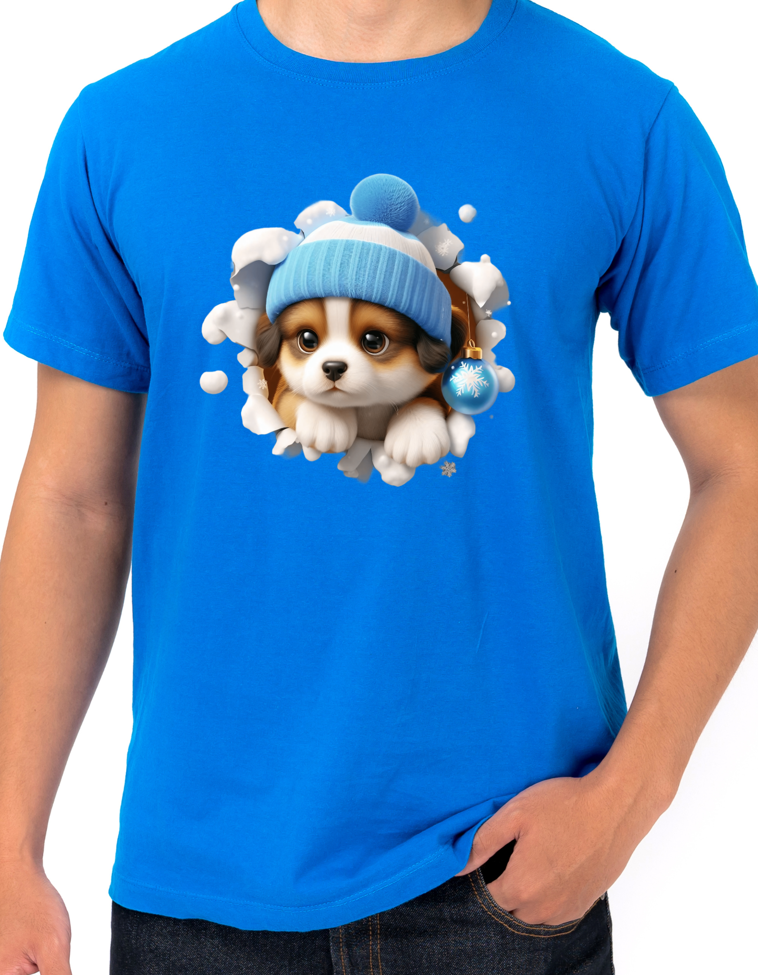 Custom Printed Shirt: Christmas Puppy 2
