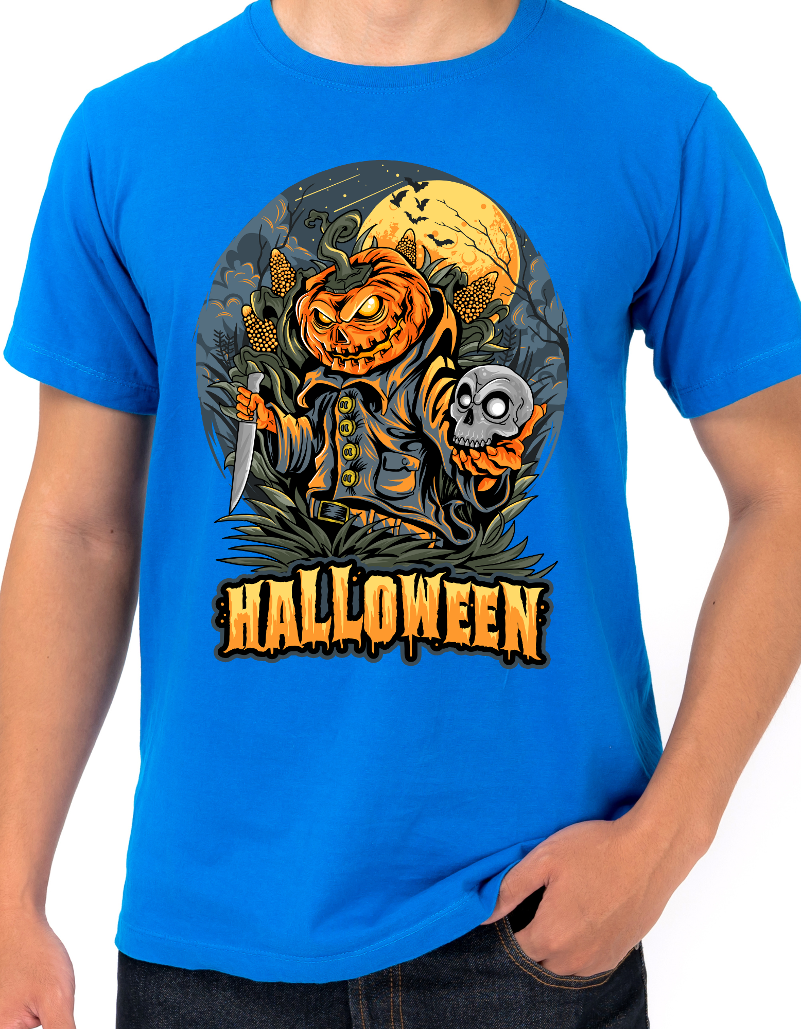 Custom Printed Shirts: Halloween Skull