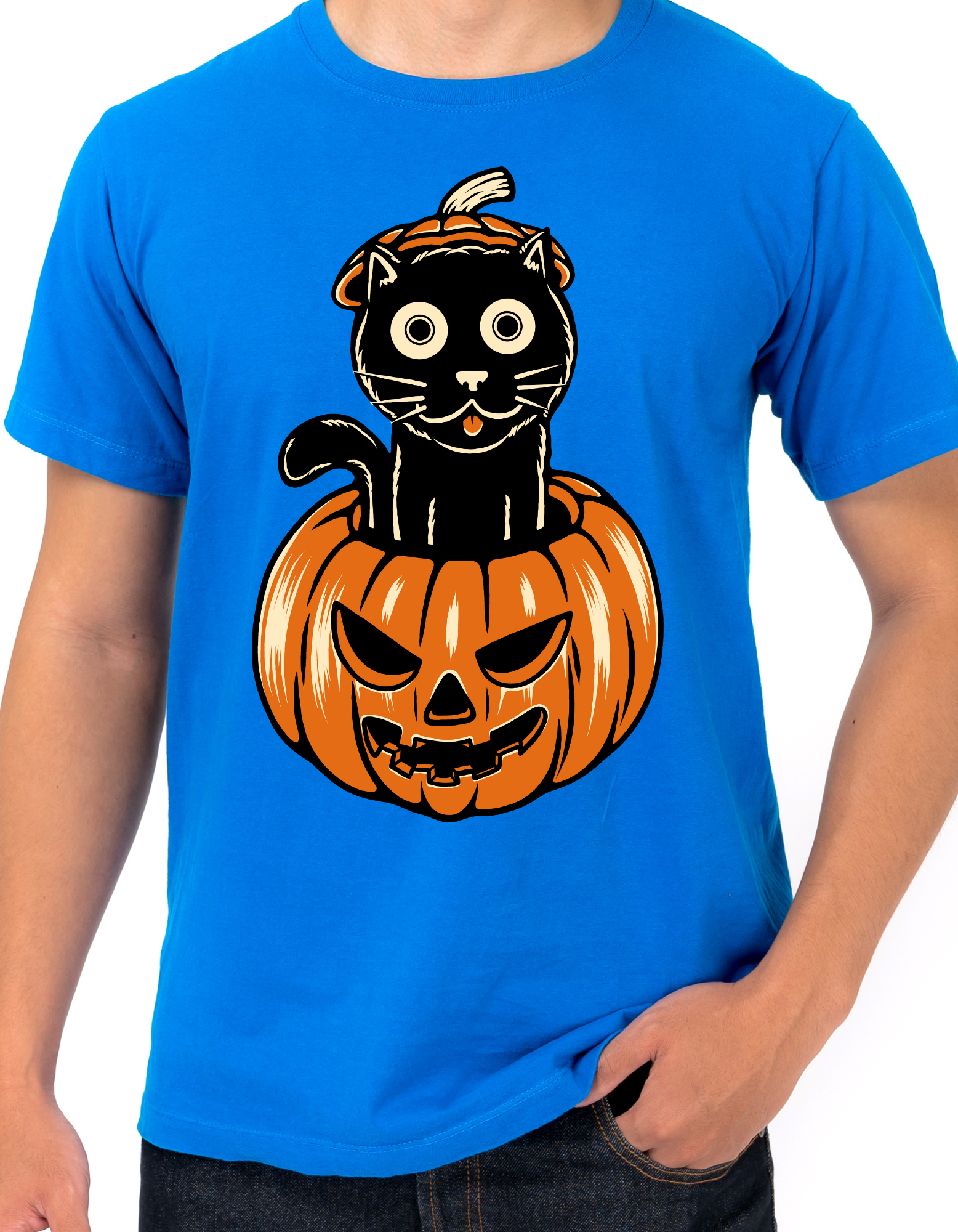 Custom Printed Shirts: Halloween Cat