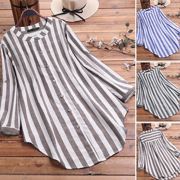 Girls Fashion Cotton Linen Shirt