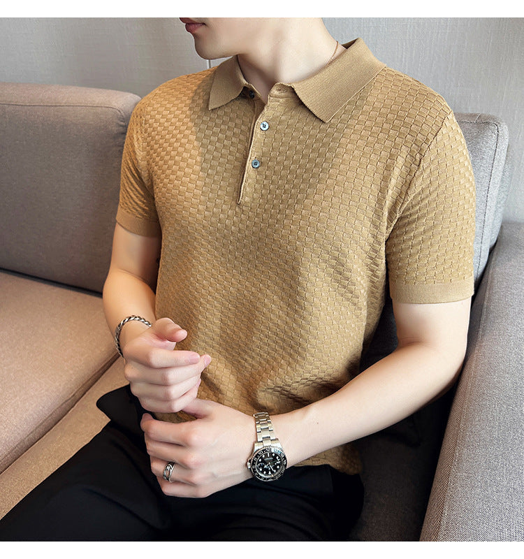 Men's Short Sleeve Autumn New Trendy Slim Thin