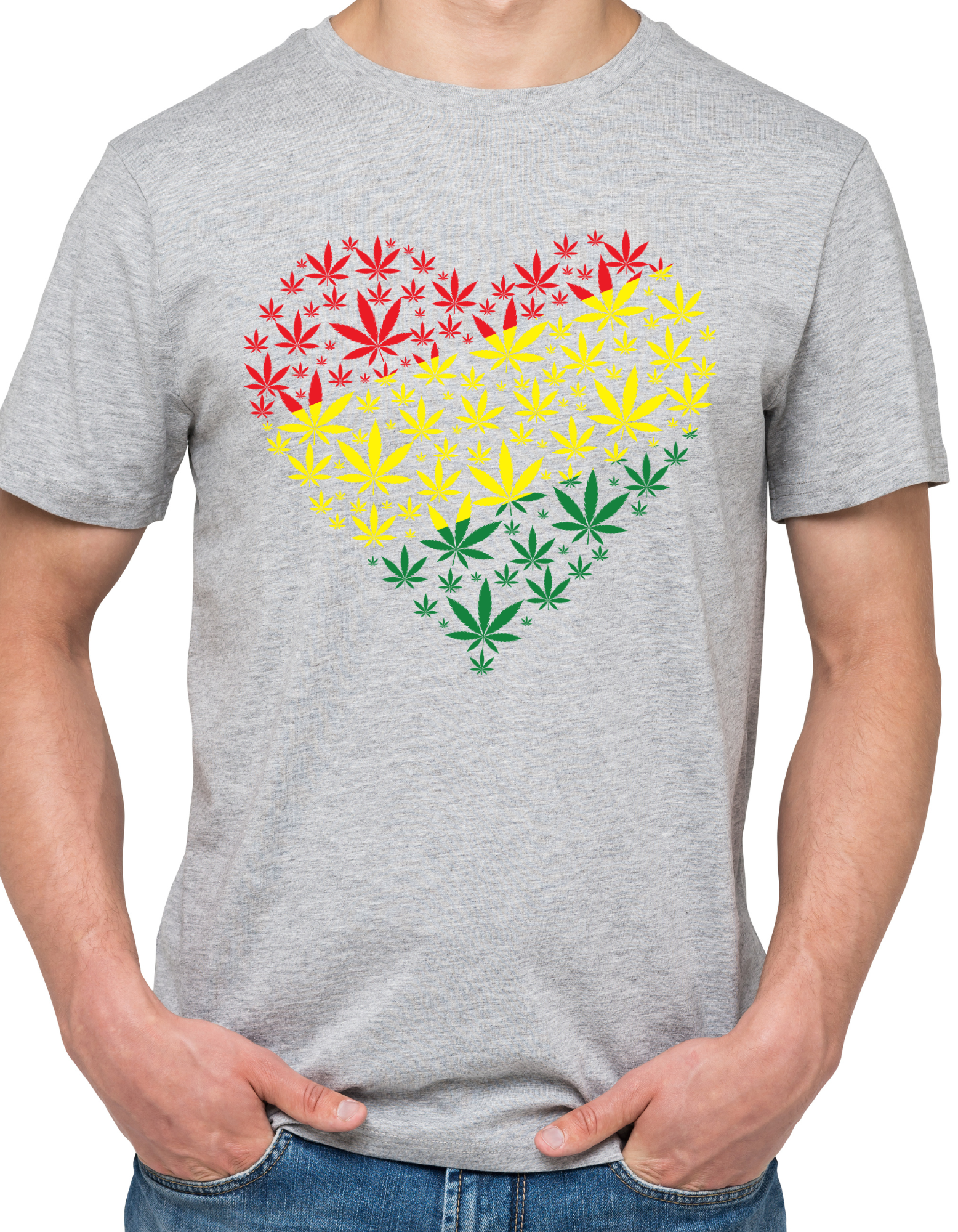 Custom Printed Shirt: Weed Heart