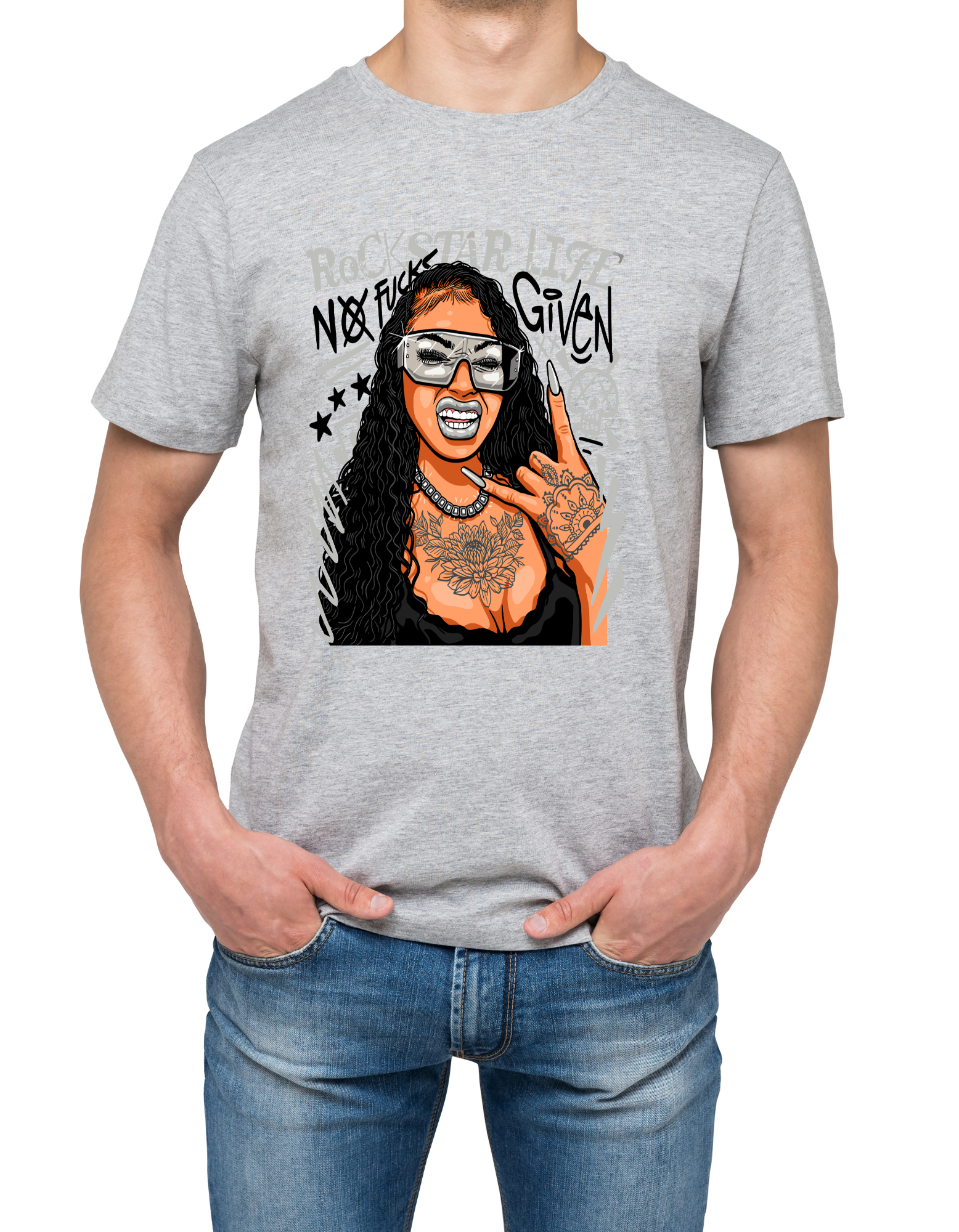 Custom Printed Shirts: Rockstar Life