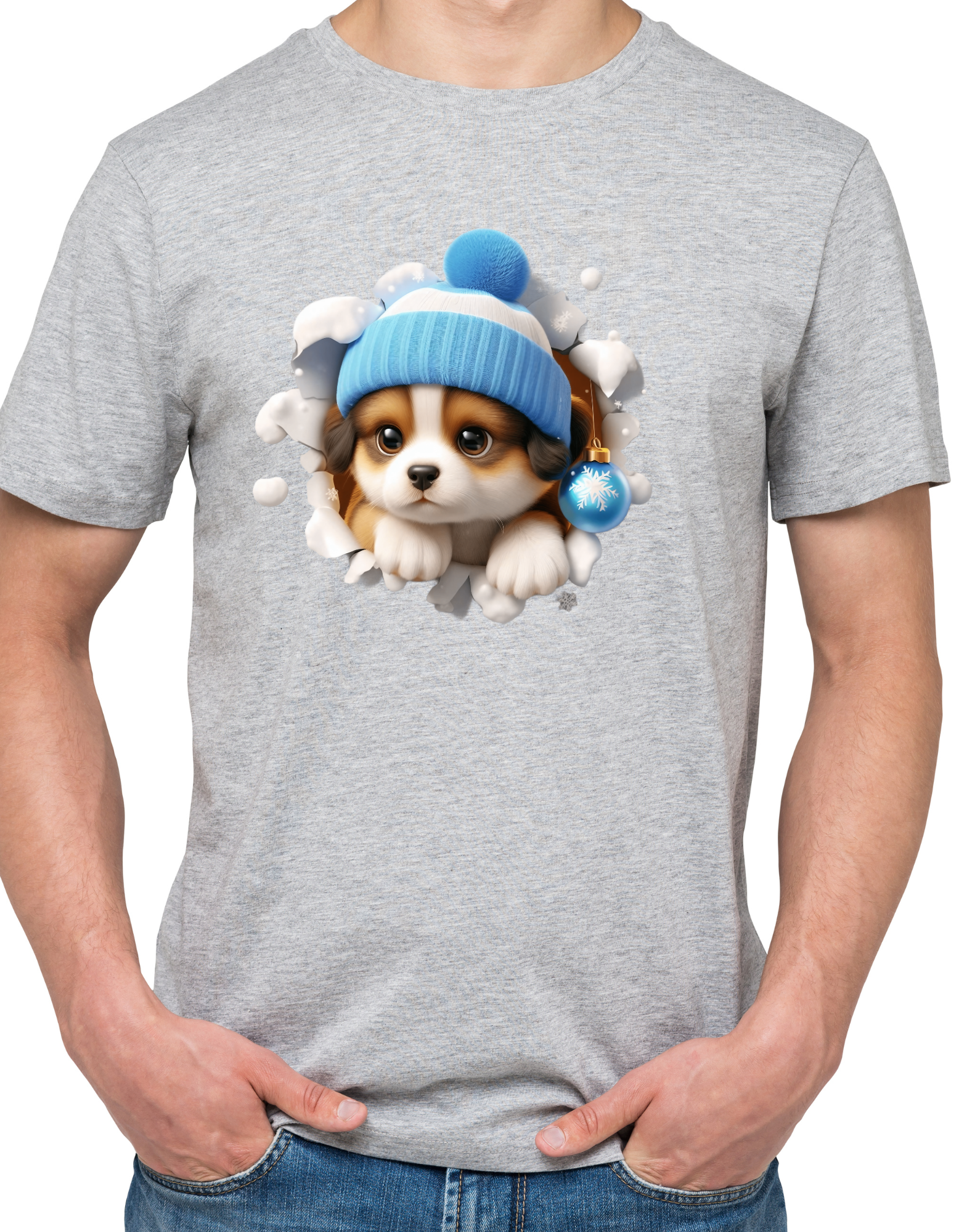 Custom Printed Shirt: Christmas Puppy 2
