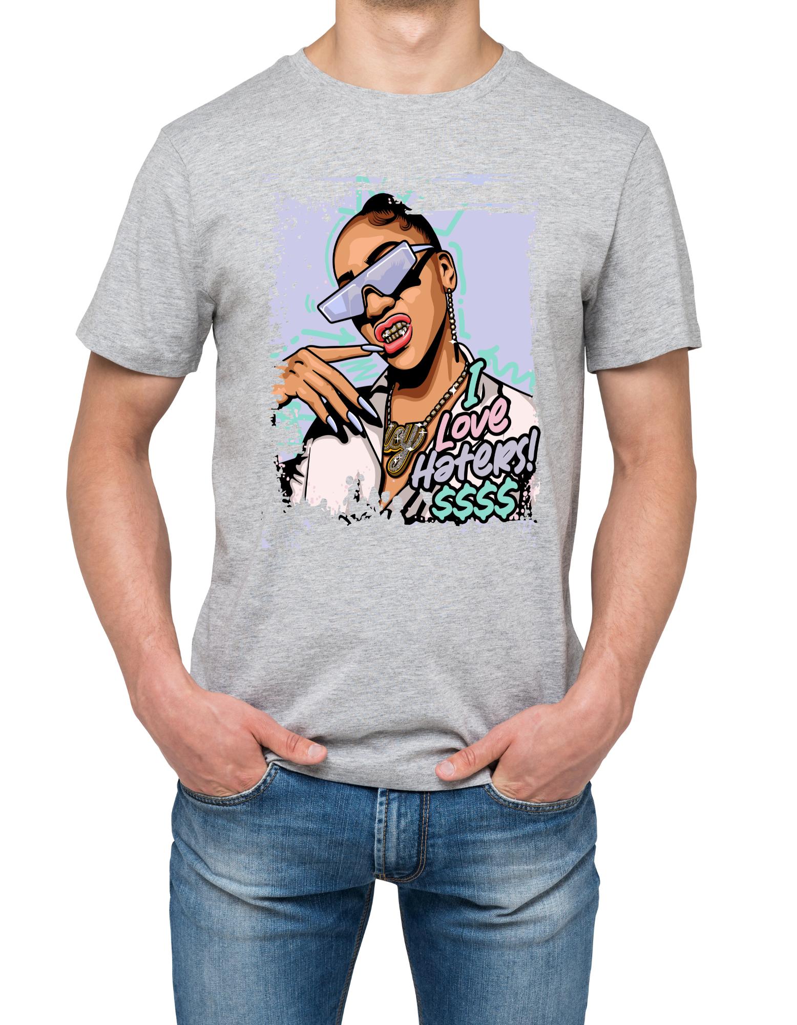 Custom Printed Shirts: I Love Haters $$$