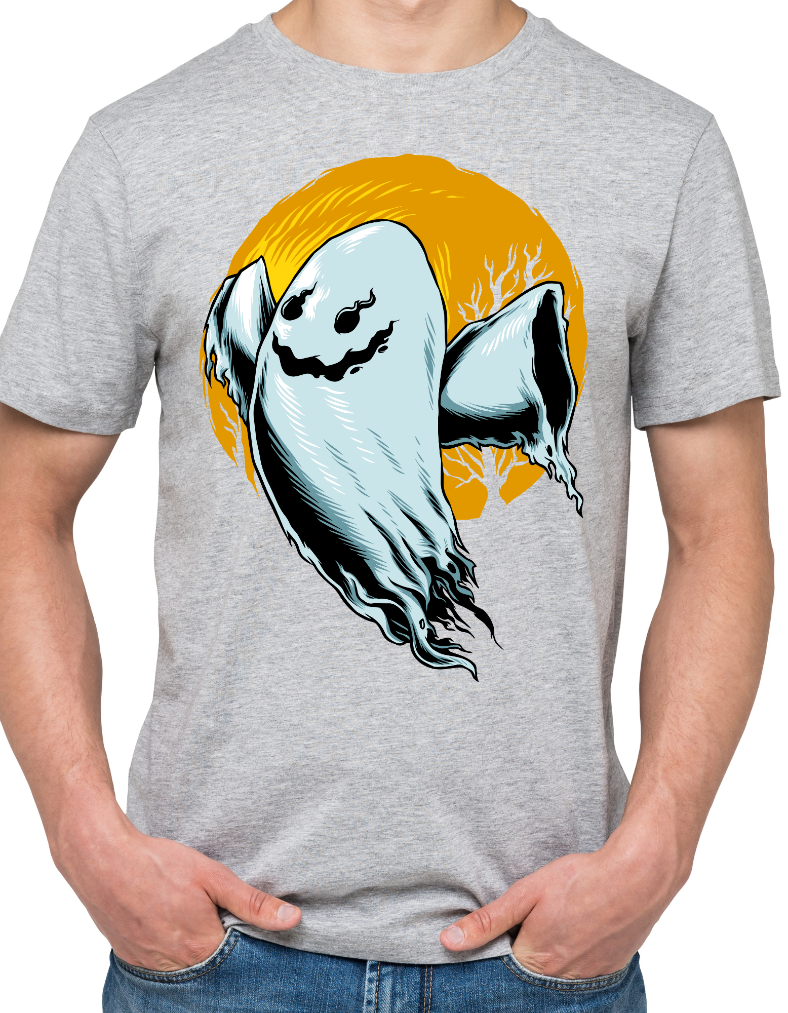 Custom Printed Shirts: Halloween Ghost