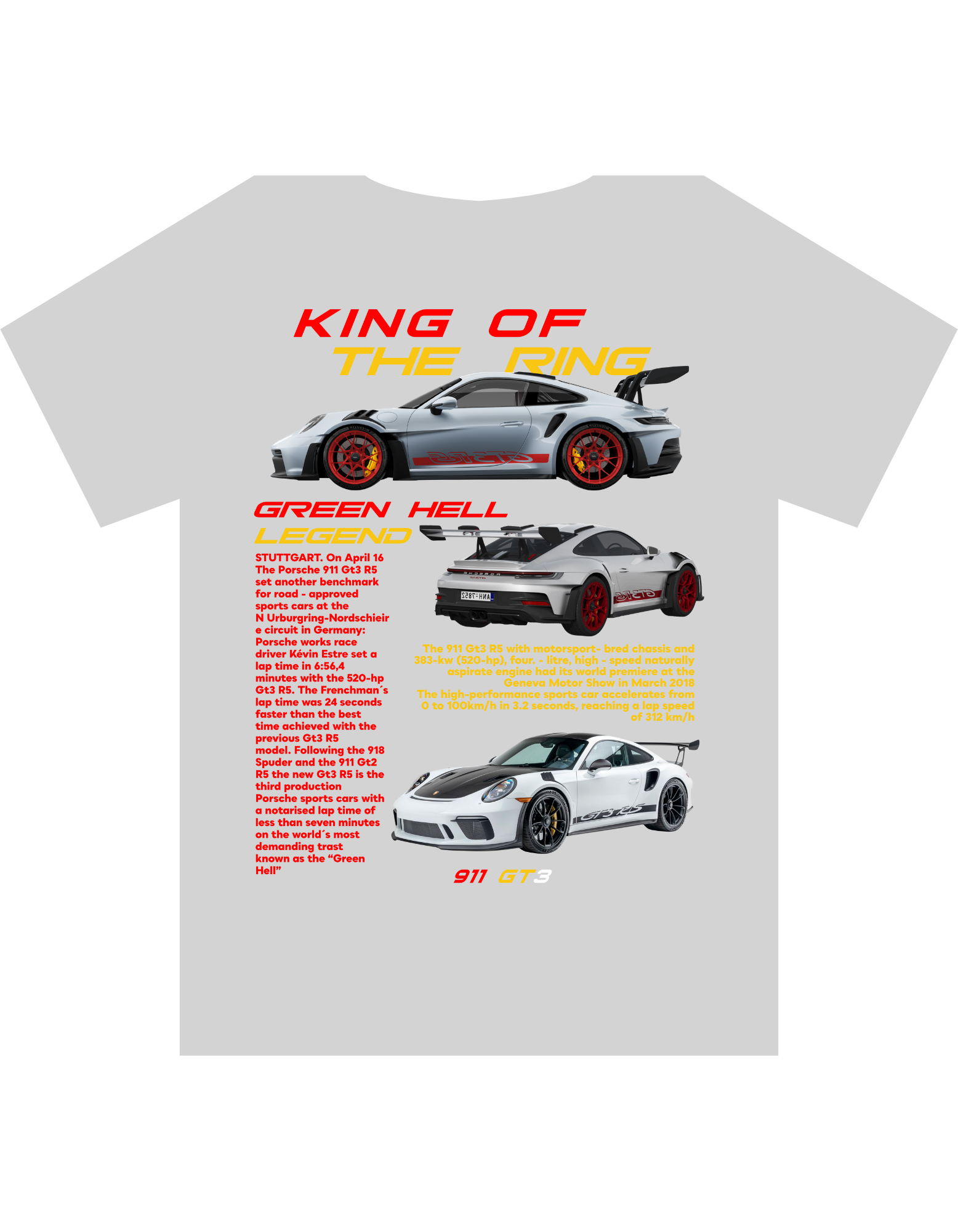 Custom Printed Shirts: 911GT Green Hell