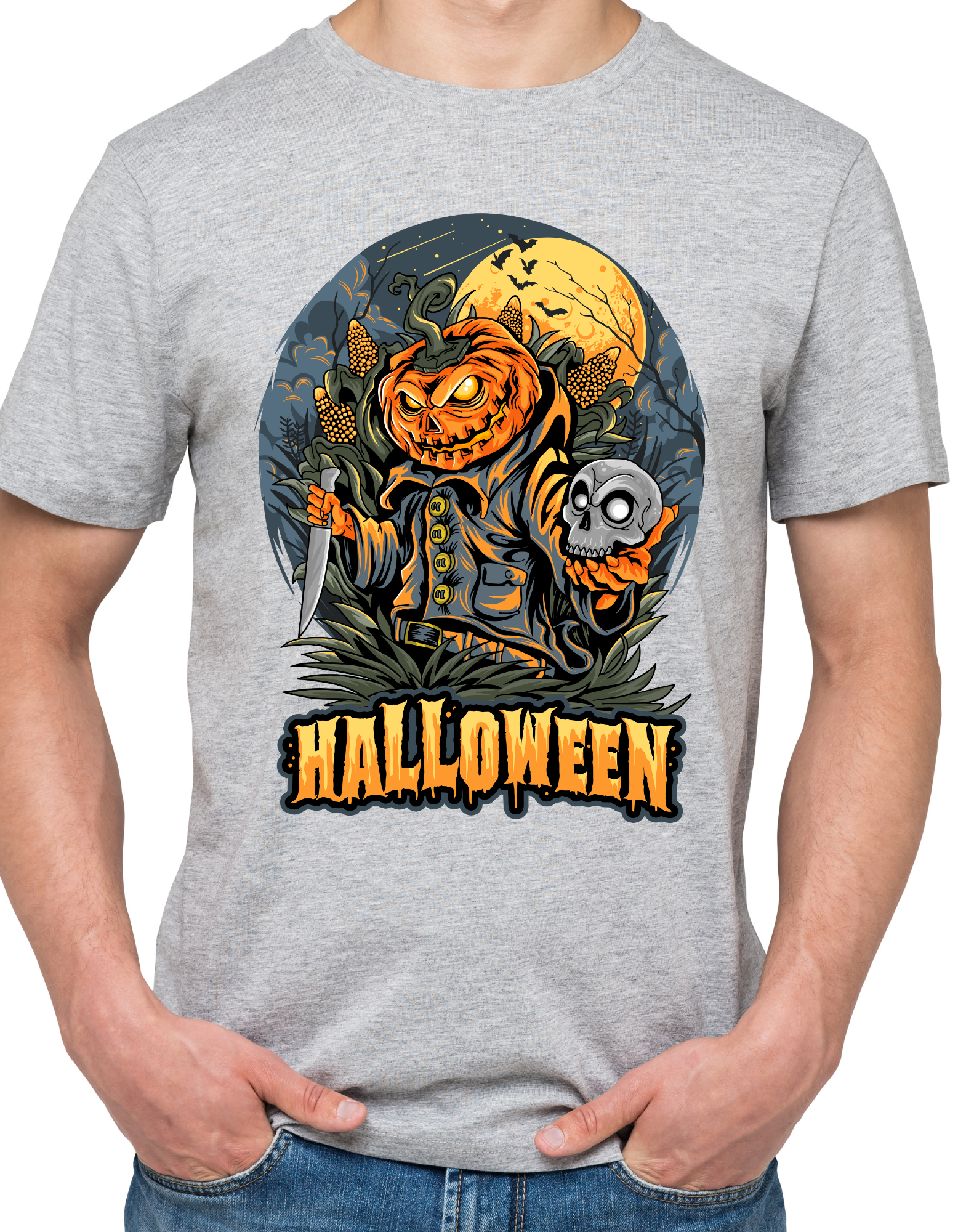 Custom Printed Shirts: Halloween Skull