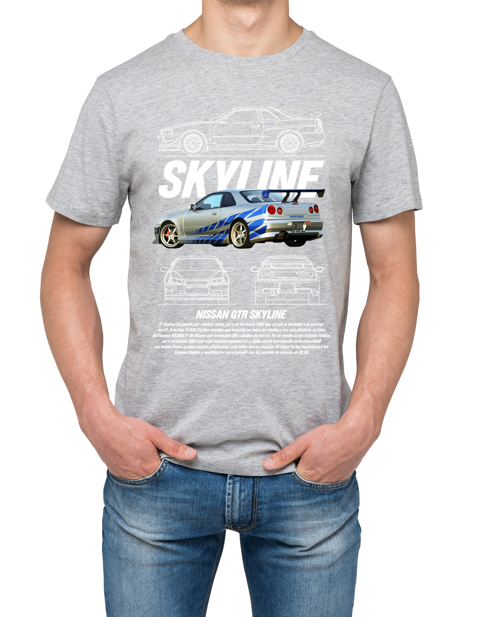 Custom Printed Shirts: Nissan GTR Skyline