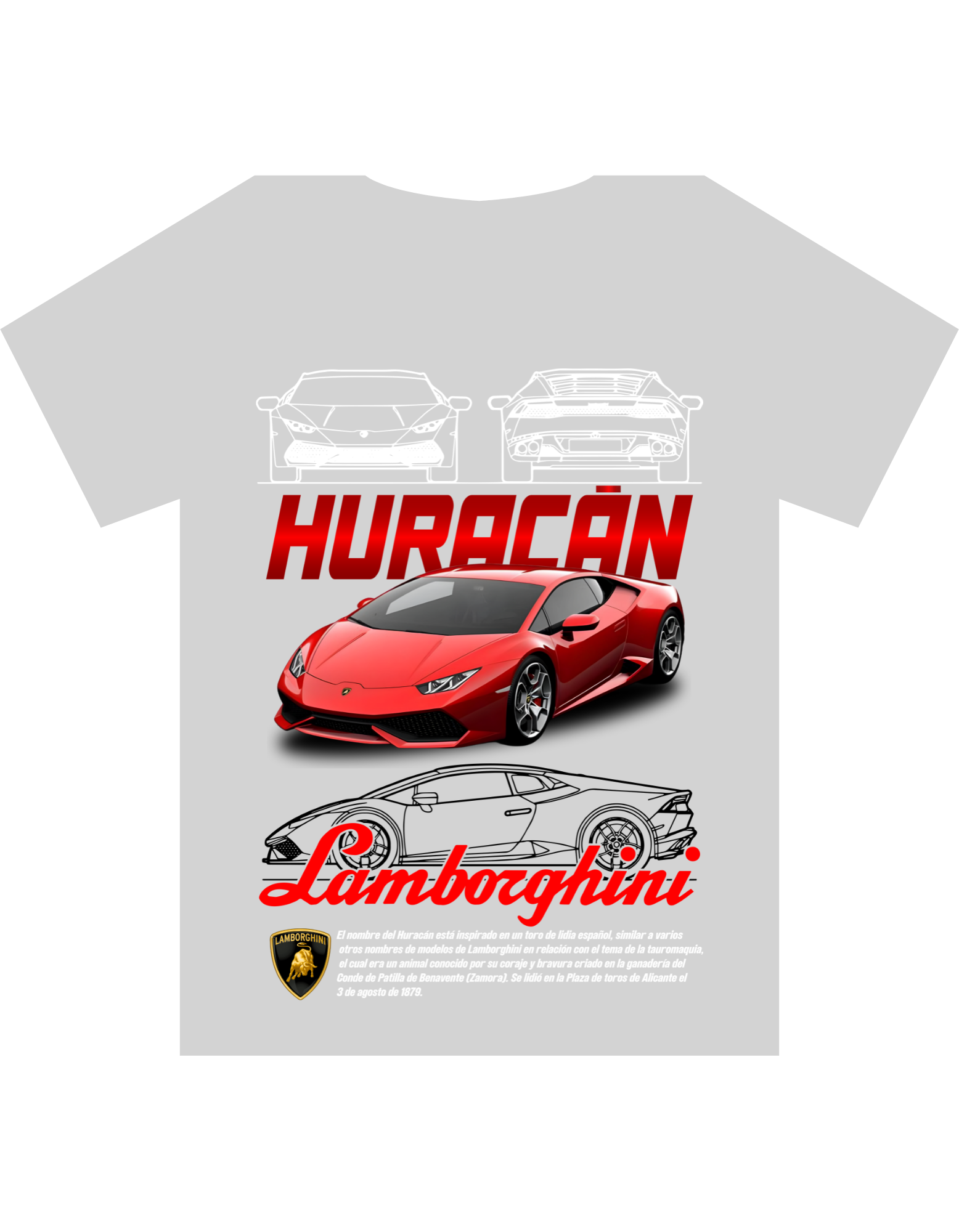 Custom Printed Shirts: Huracan Lamborgini