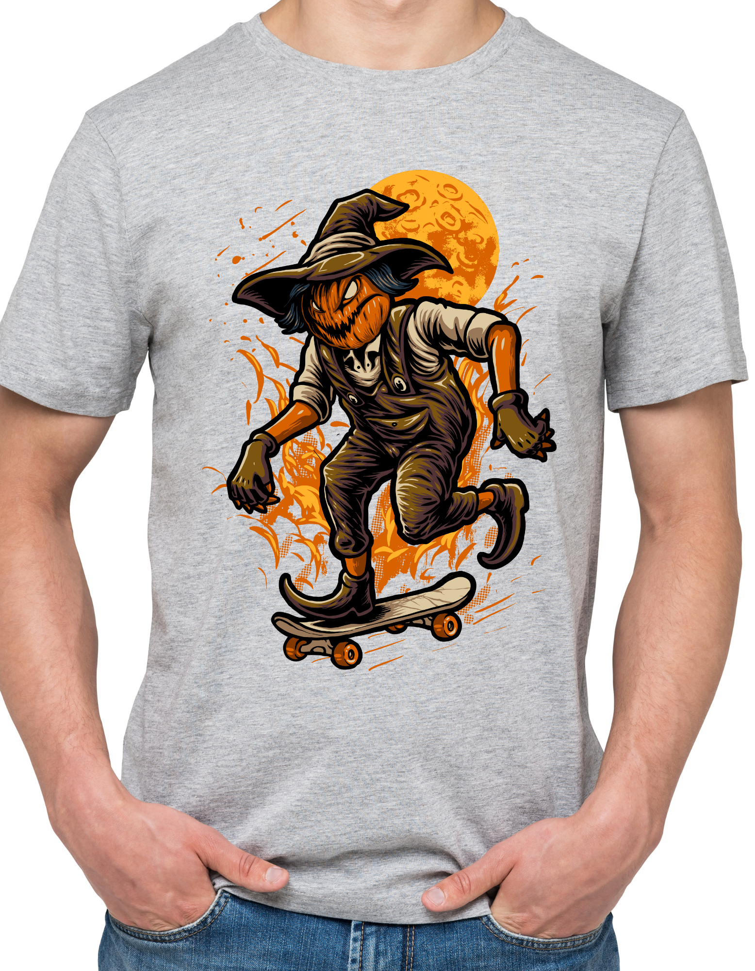 Custom Printed Shirts: Halloween Zombie Skater