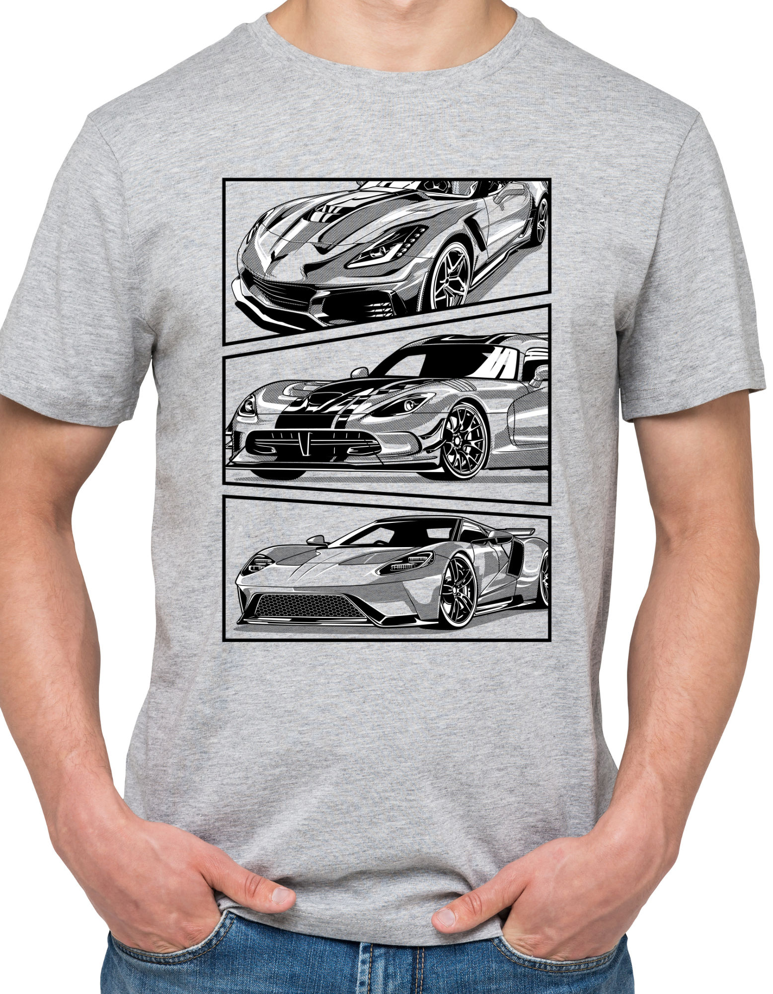 Custom Printed Shirts: Triple Cars