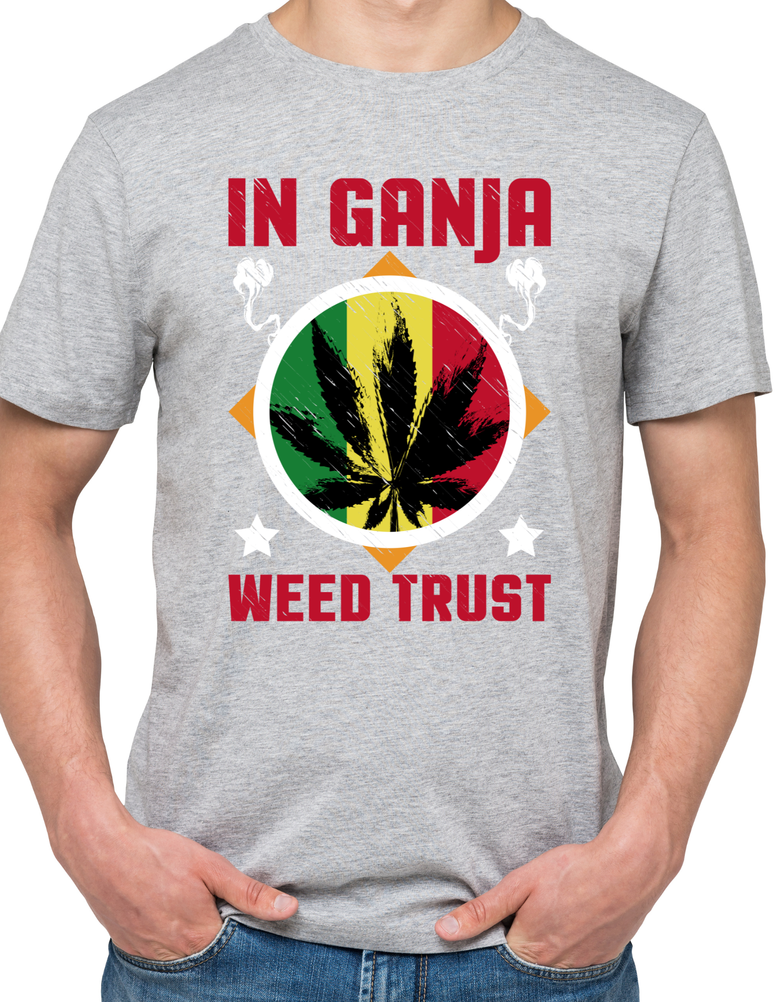 Custom Printed Shirt: In Ganja We Trust