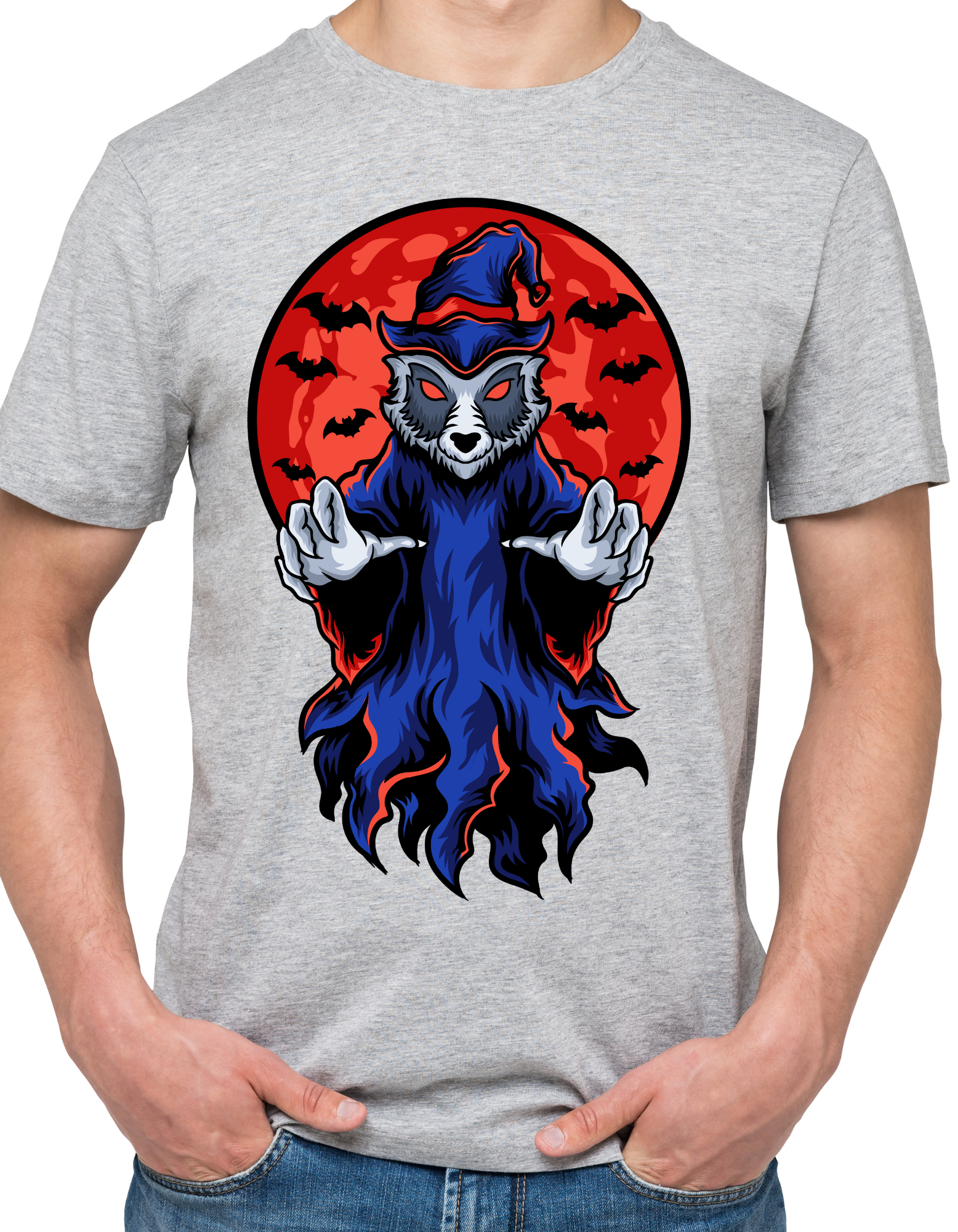 Custom Printed Shirts: Halloween Racoon Ghost