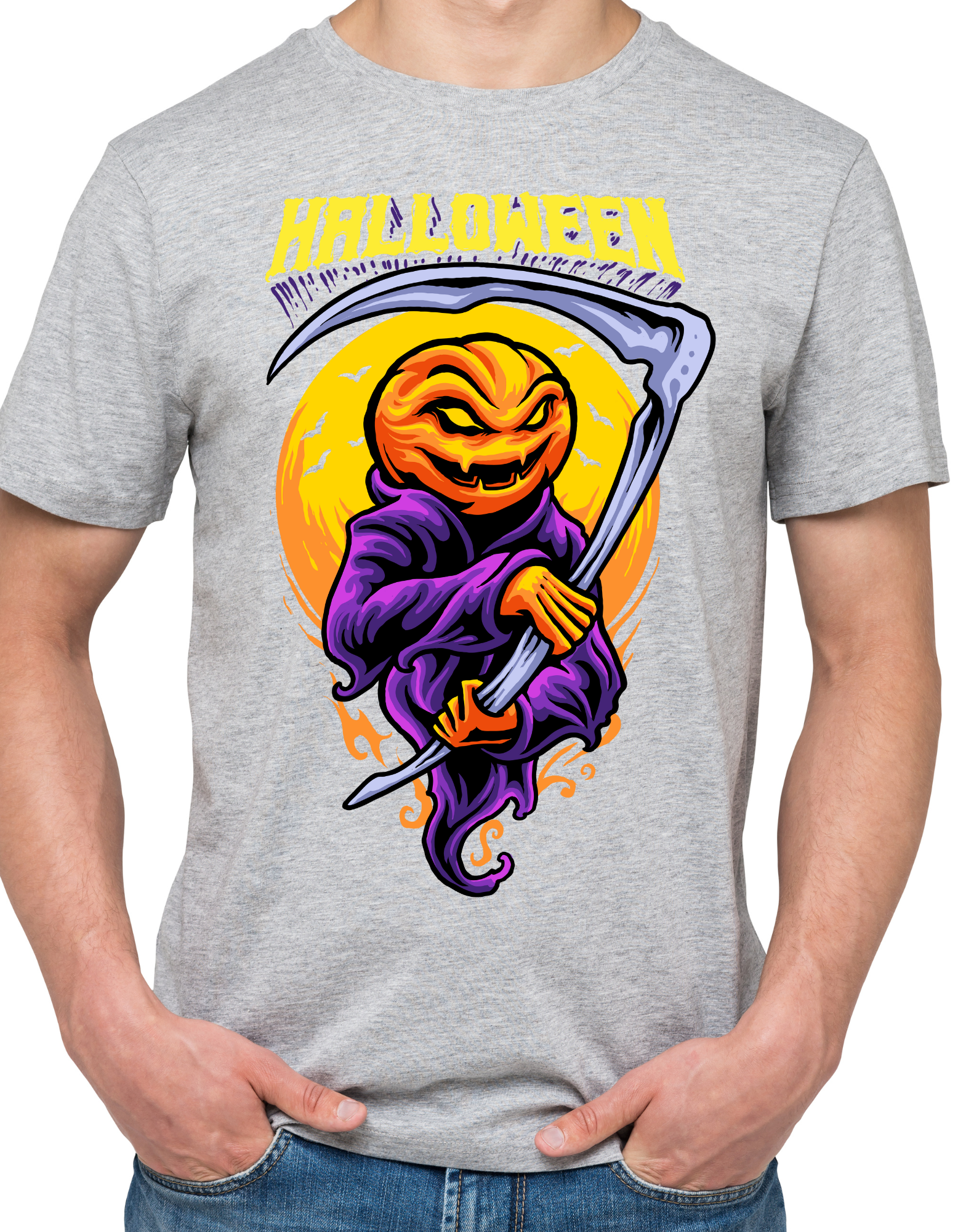 Custom Printed Shirts: Halloween Pumpkin Ghost