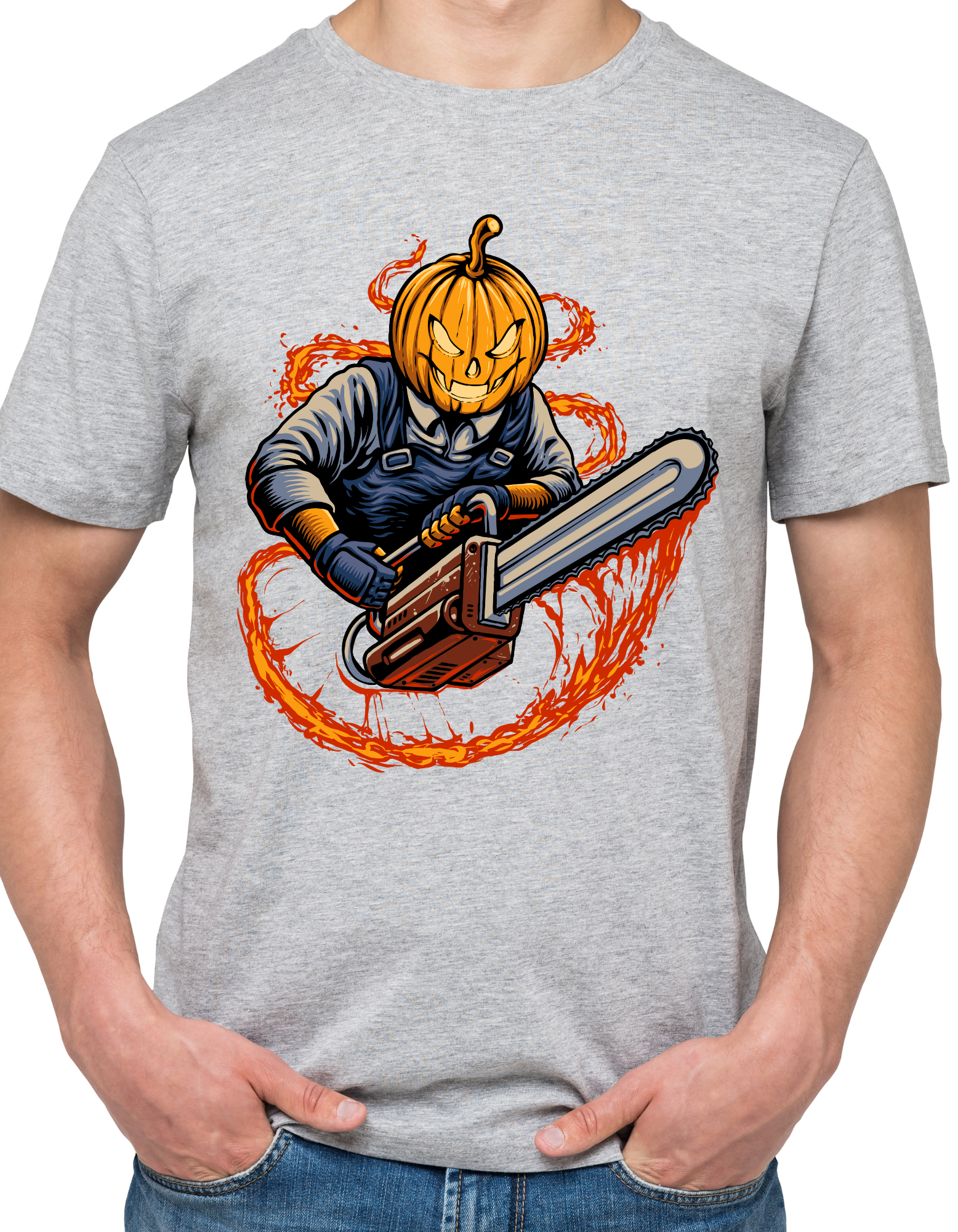 Custom Printed Shirts: Halloween Chainsaw