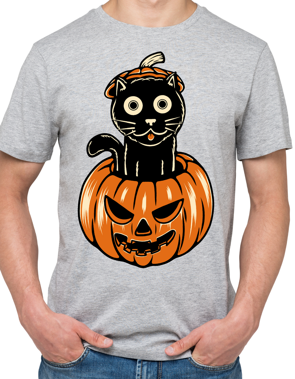 Custom Printed Shirts: Halloween Cat