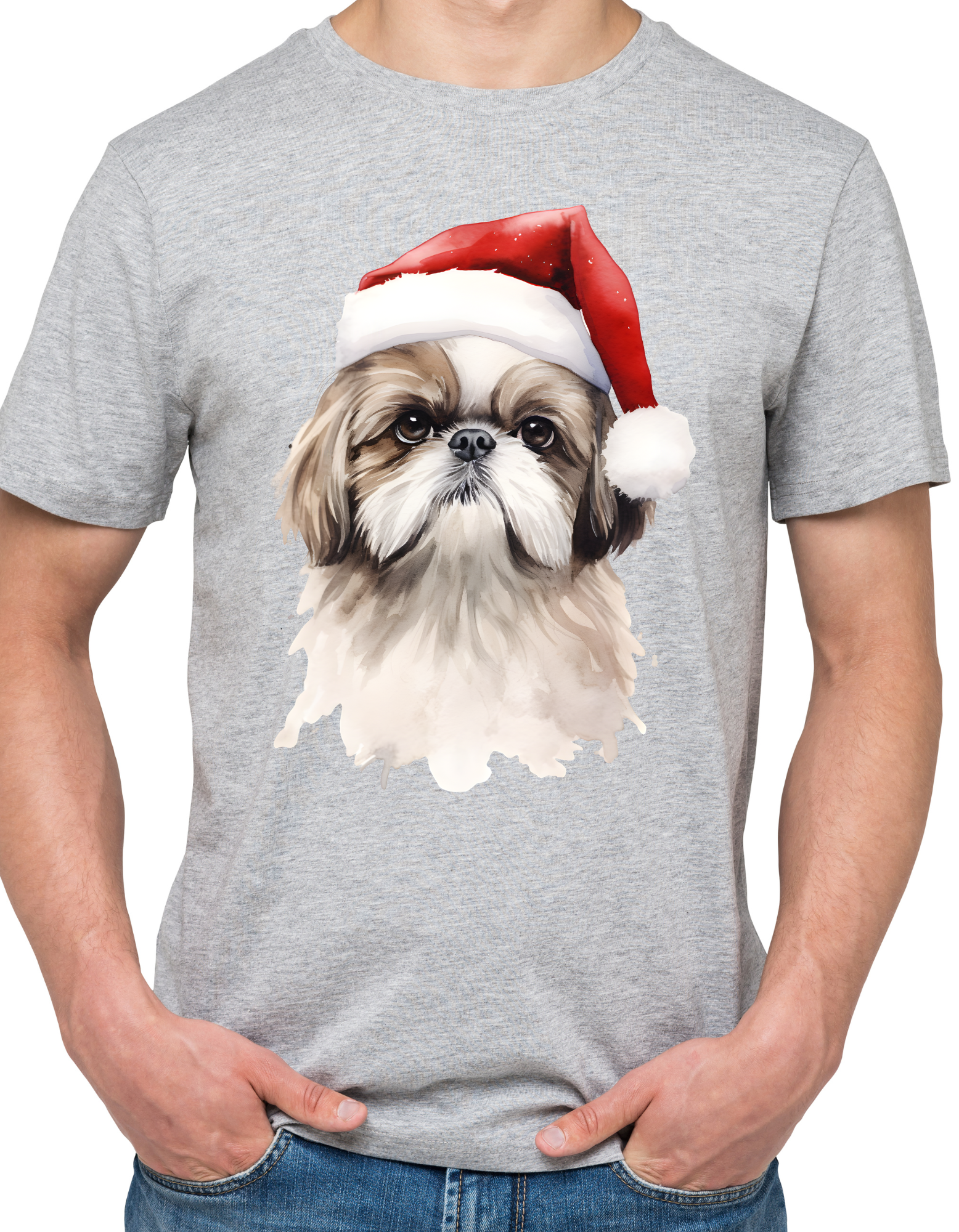 Custom Printed Shirt: Christmas Puff Dog