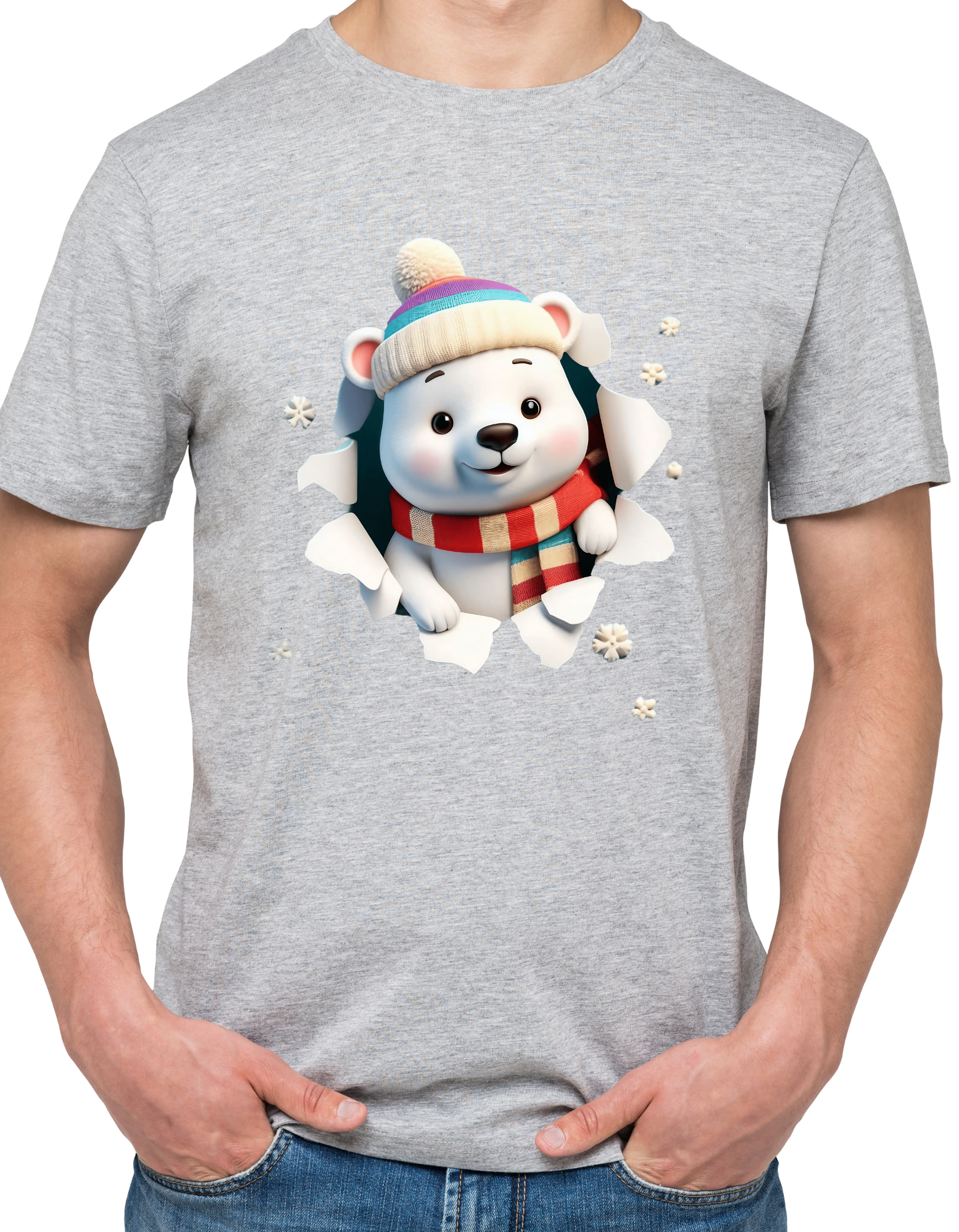 Custom Printed Shirt: Christmas Bear