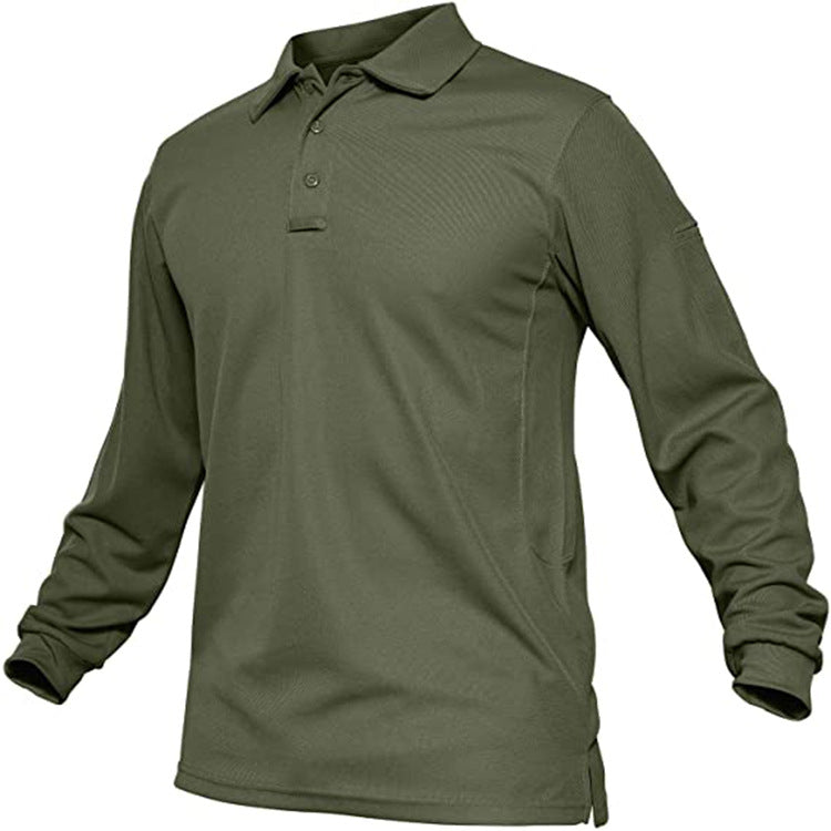 Men's Fashion Long Sleeve Lapel T-shirt