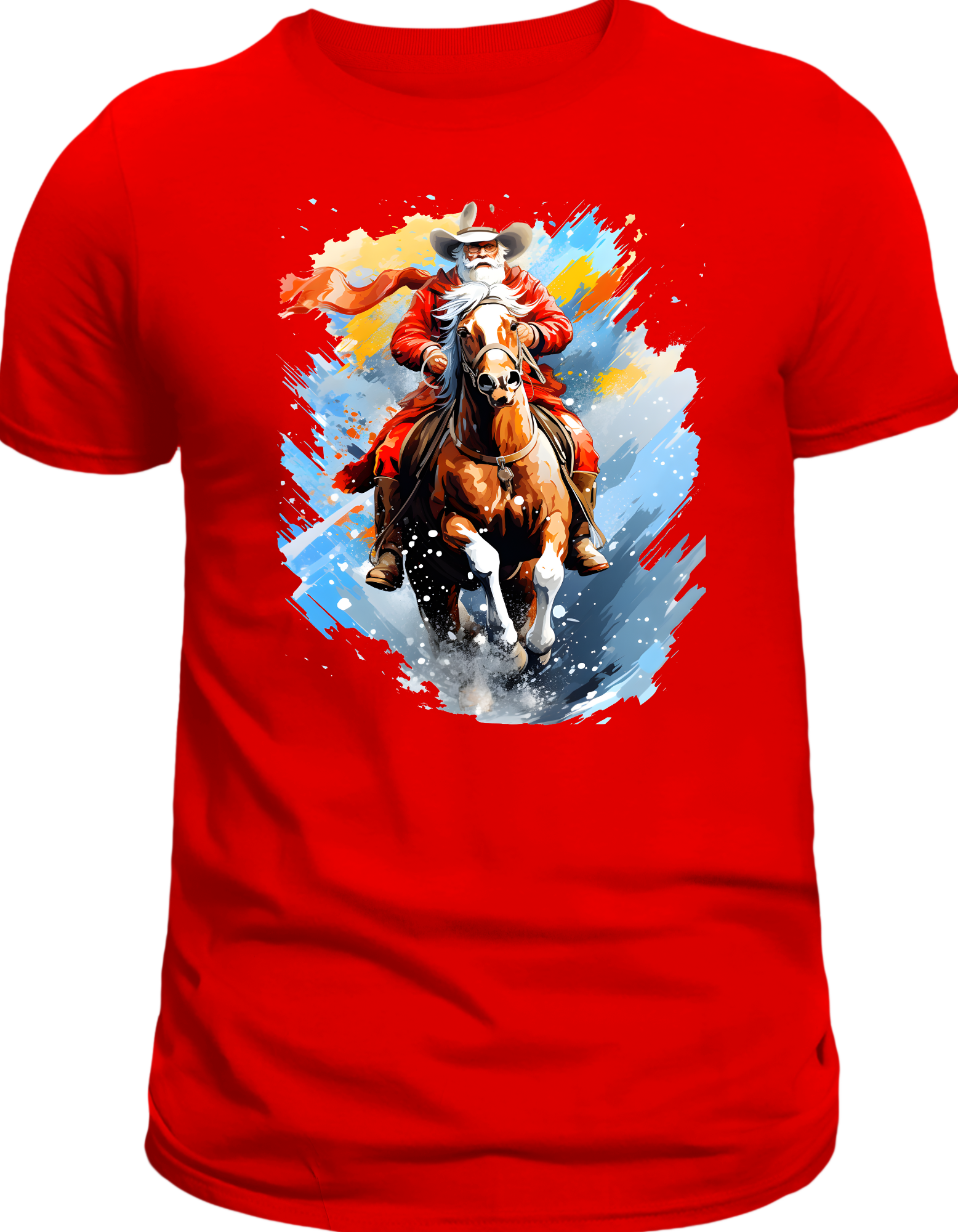 Custom Printed Shirt: Horse Riding Christmas Father 2