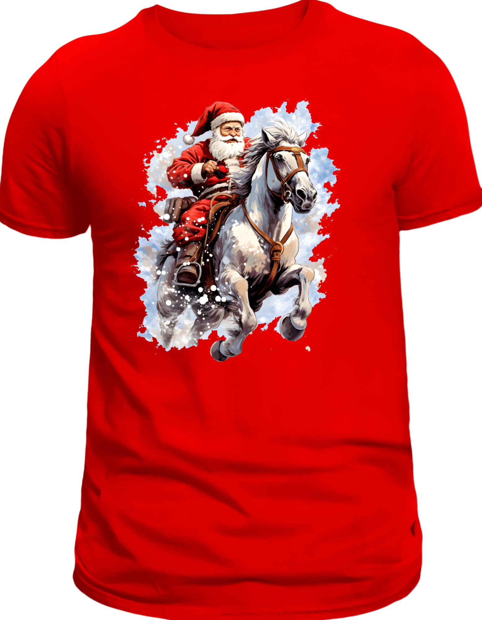 Custom Printed Shirt: Horse Riding Christmas Father