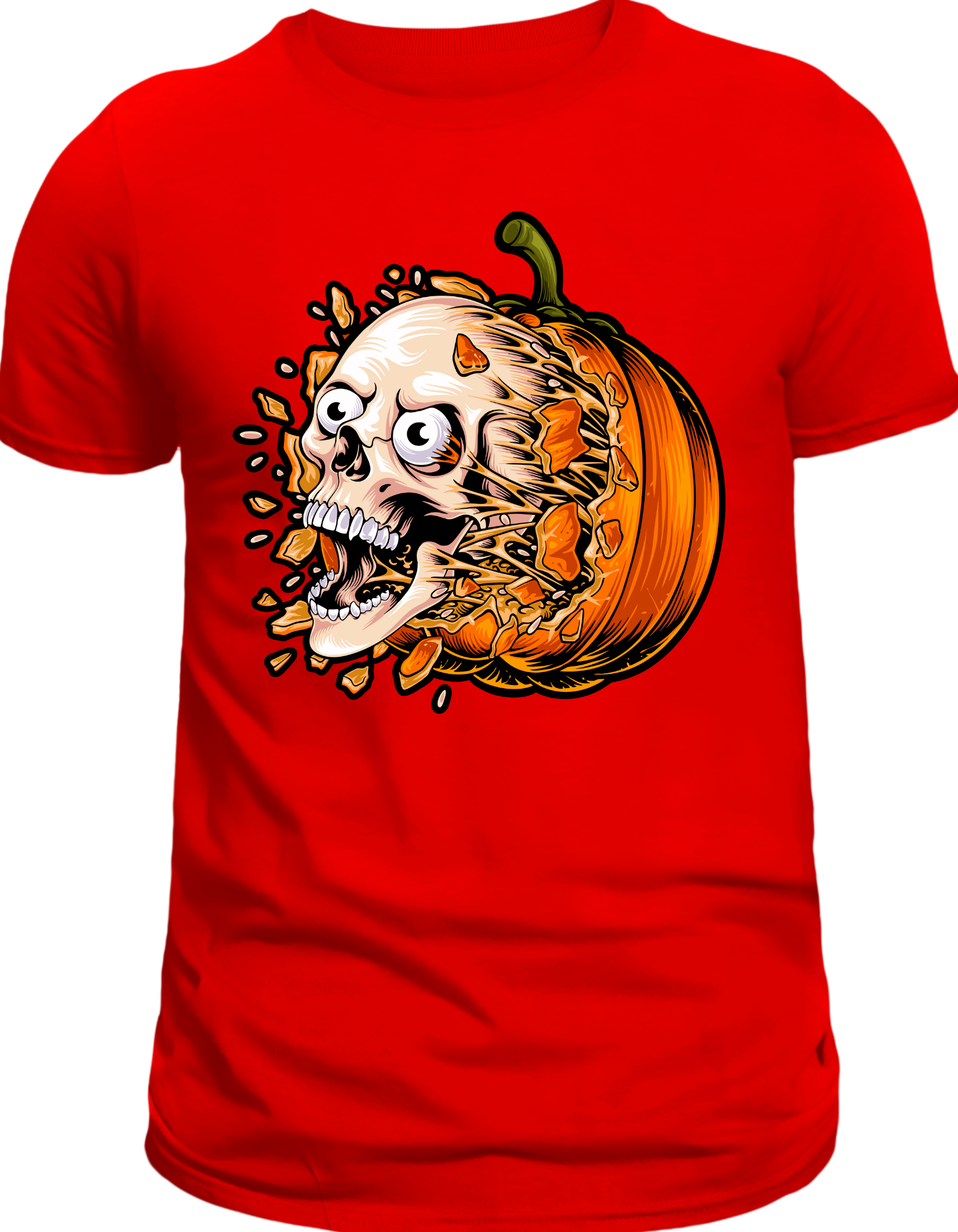 Custom Printed Shirts: Pumpkin Skull